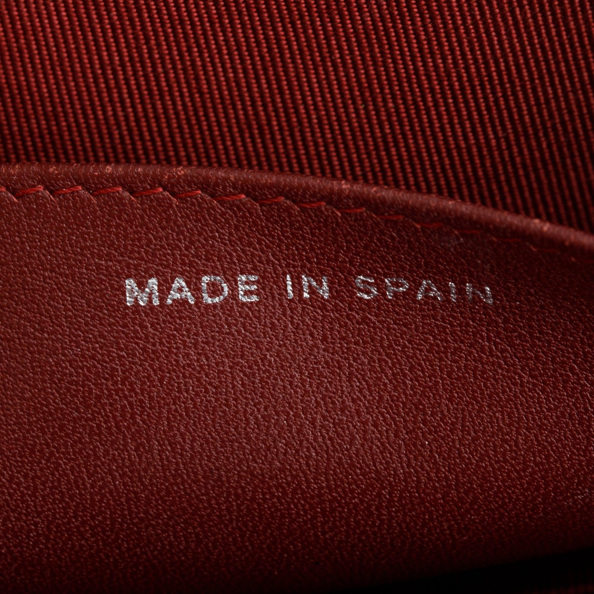 Chanel Red Quilted Caviar Leather Classic Wallet on Chain w/ Box & Authenticity Card