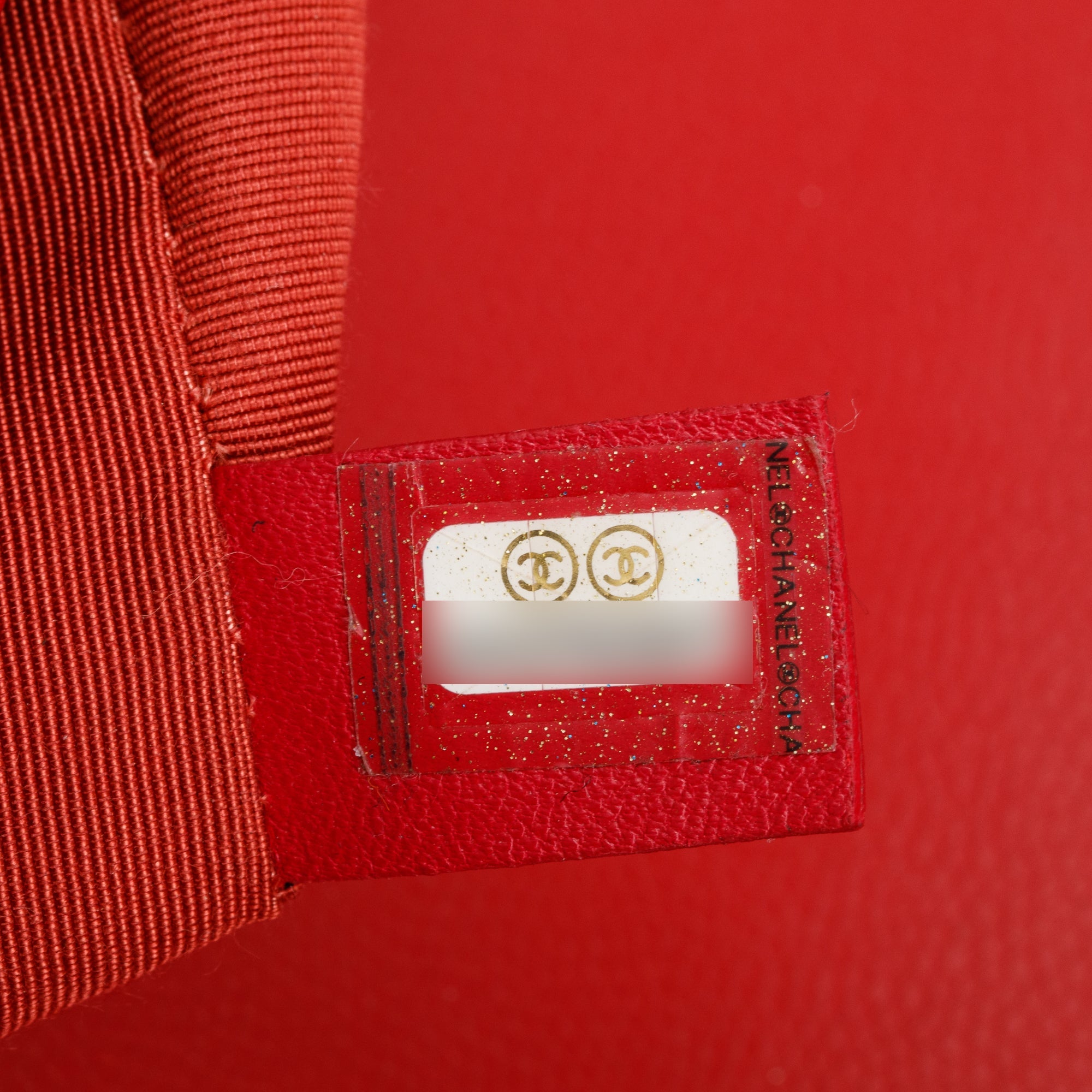 Chanel Red Quilted Caviar Leather Large Boy Bag w/ Authenticity Card