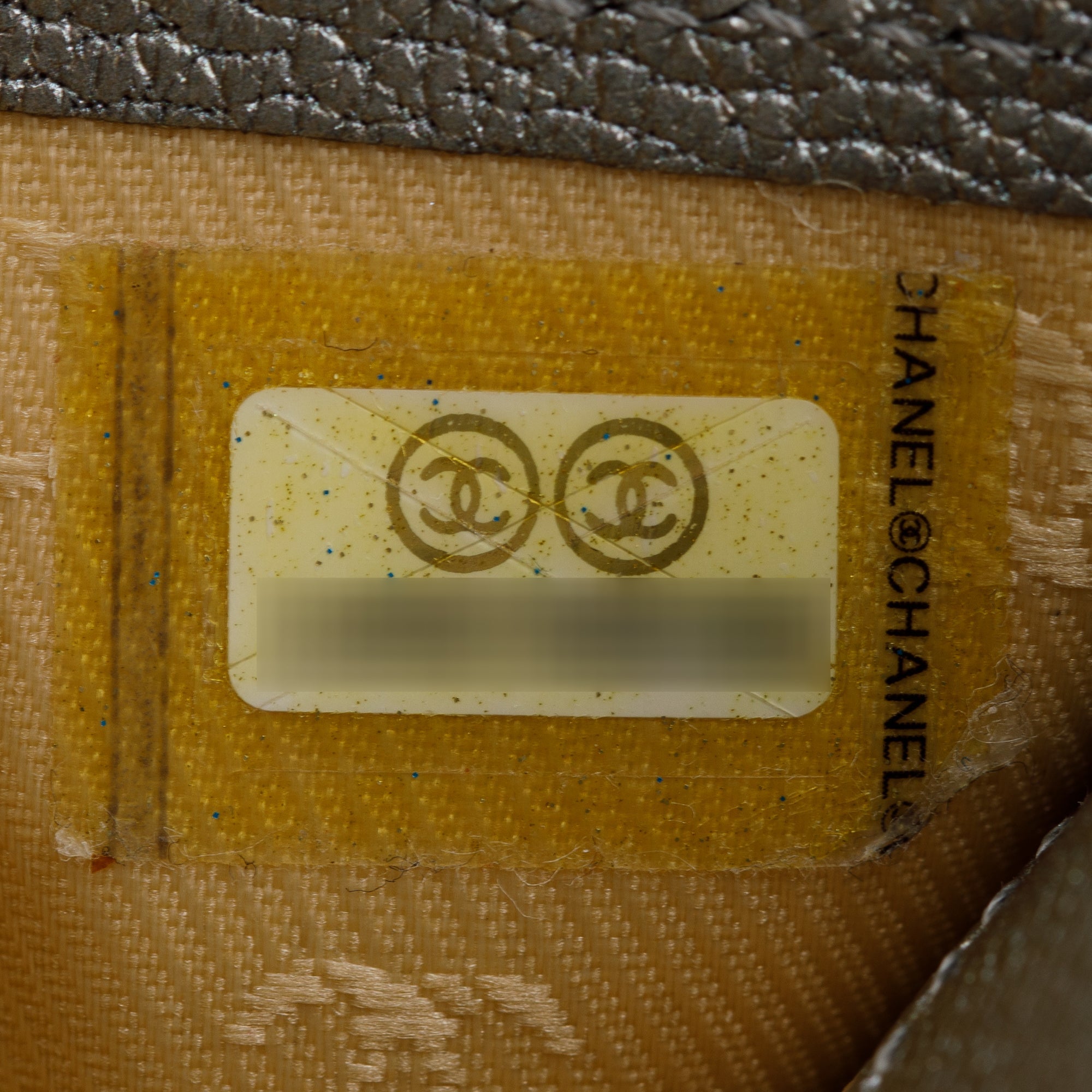 Chanel Silver Calfskin Leather CC Wallet on Chain w/ Box