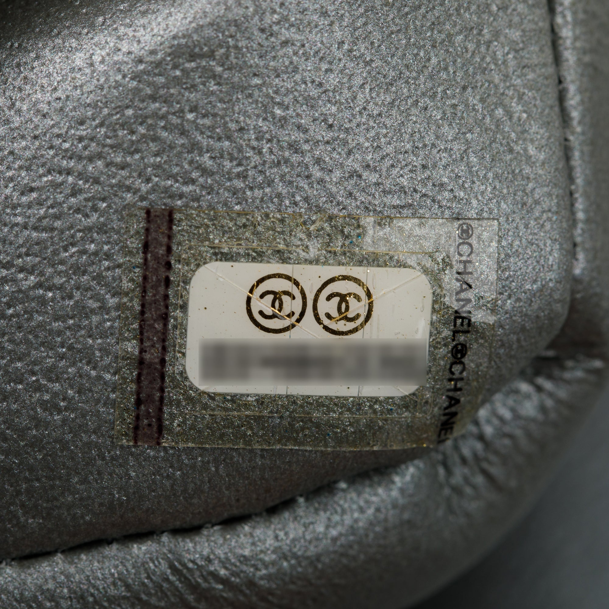 Chanel Silver Calfskin Leather Grommet Airline Medium Double Flap Bag w/ Authenticity Card & Receipt