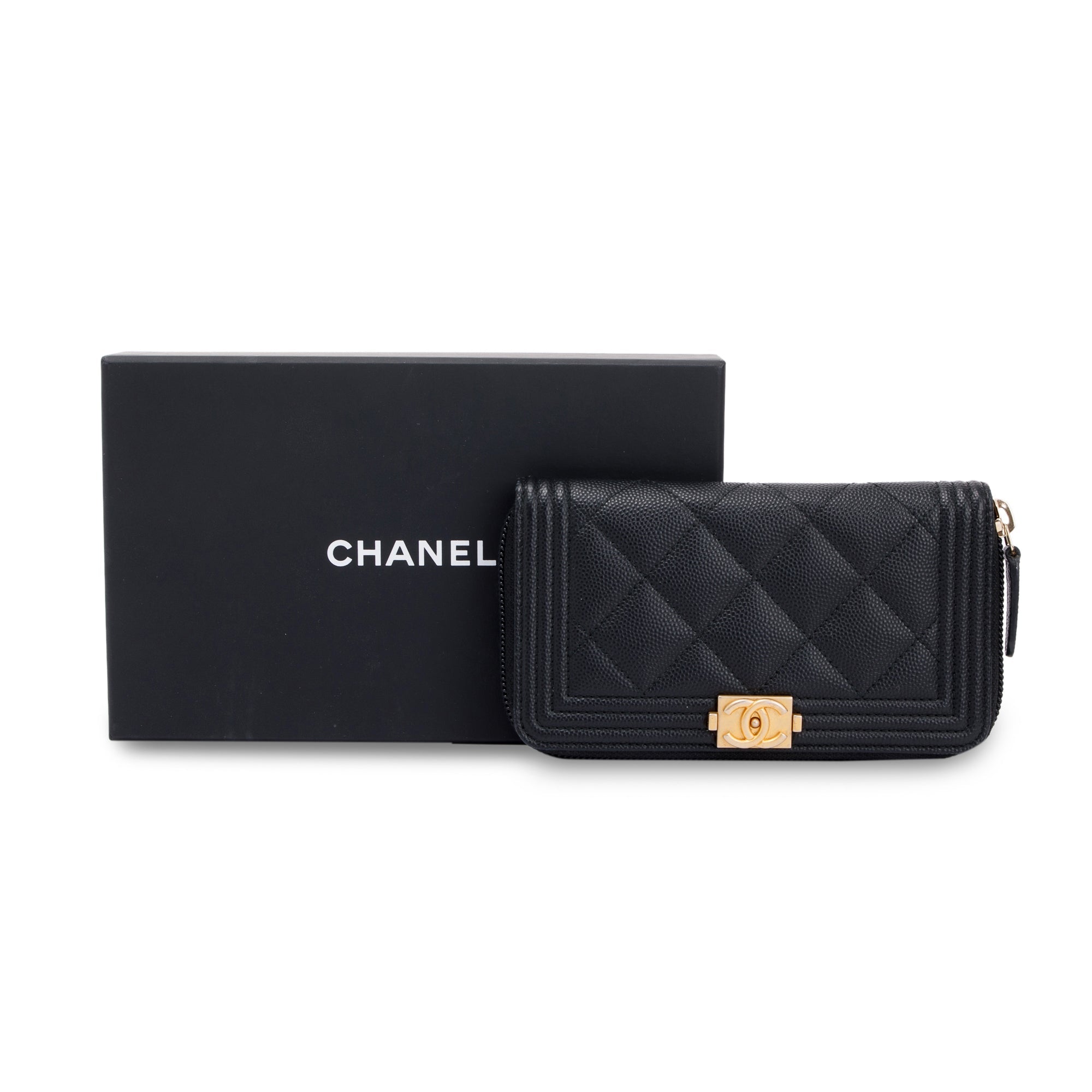 Chanel Small Boy Continental Wallet w/ Box