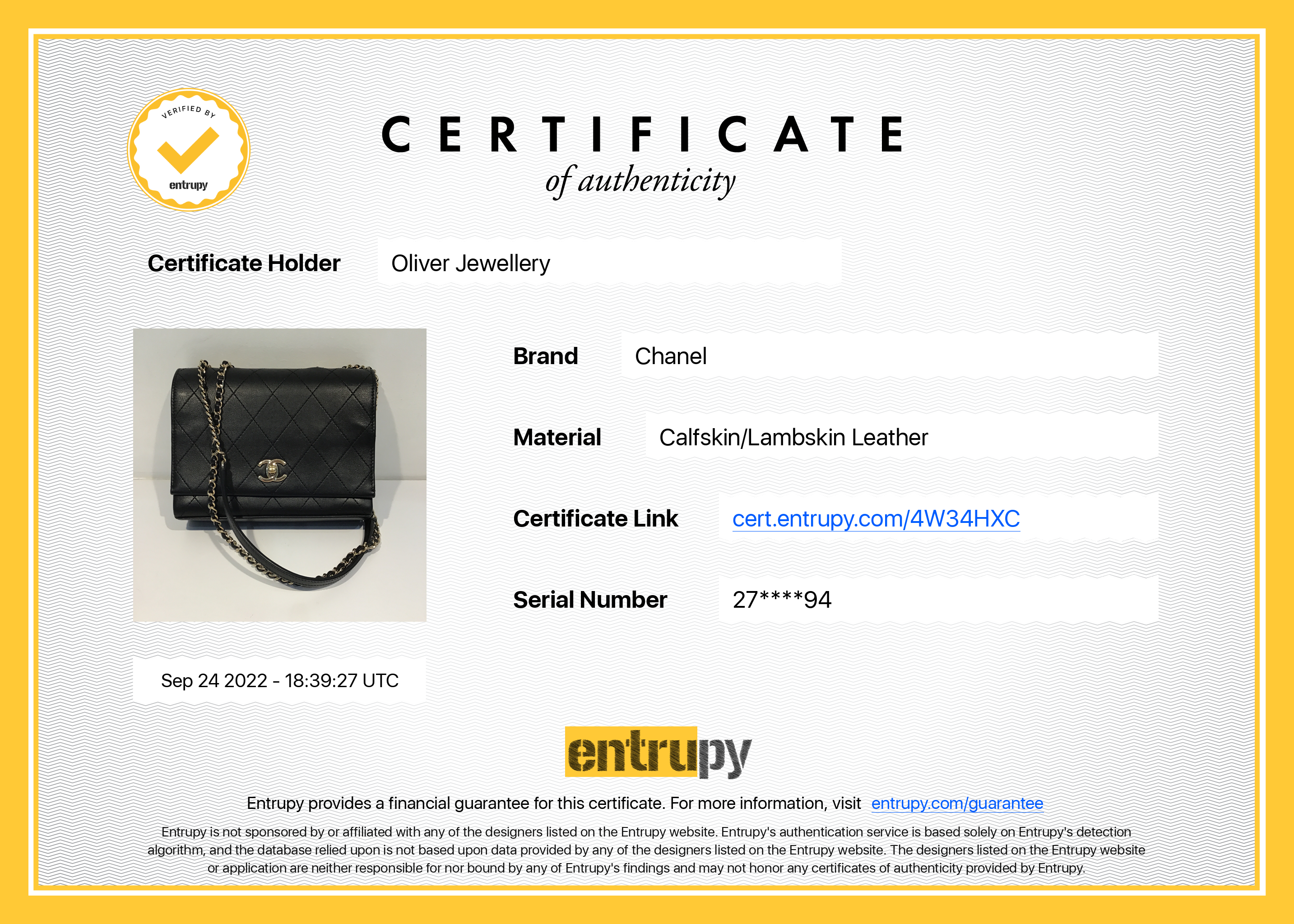 Chanel Small Quilted Calfskin Flap Bag