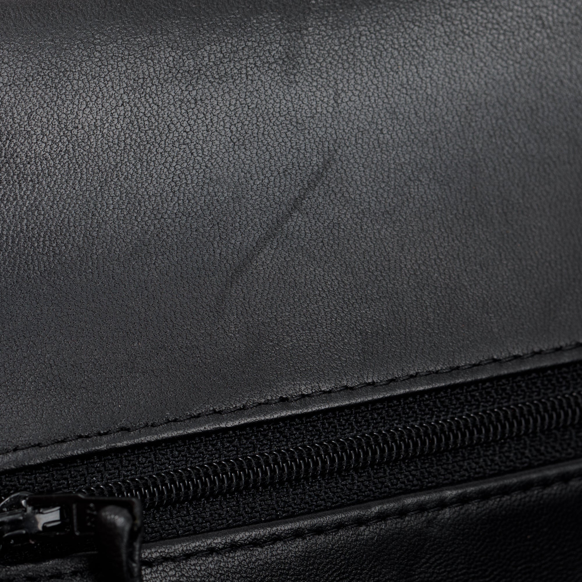 Chanel So Black Chevron Calfskin Leather Classic Medium Double Flap Bag