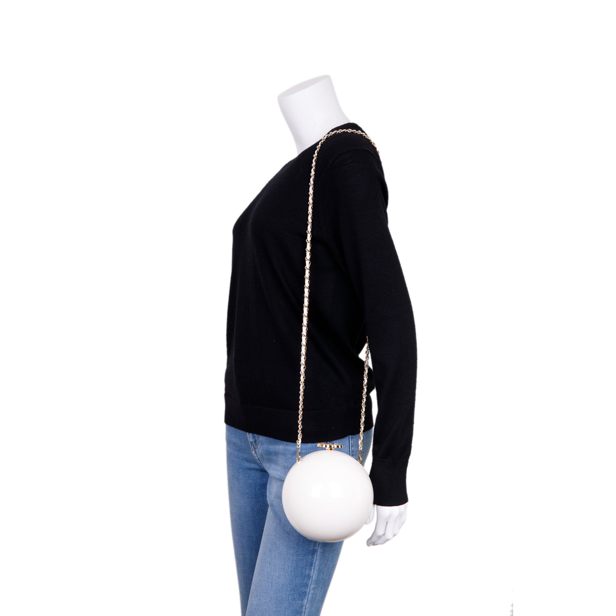 Chanel Sphere Ball Chain Shoulder Bag w/ Box