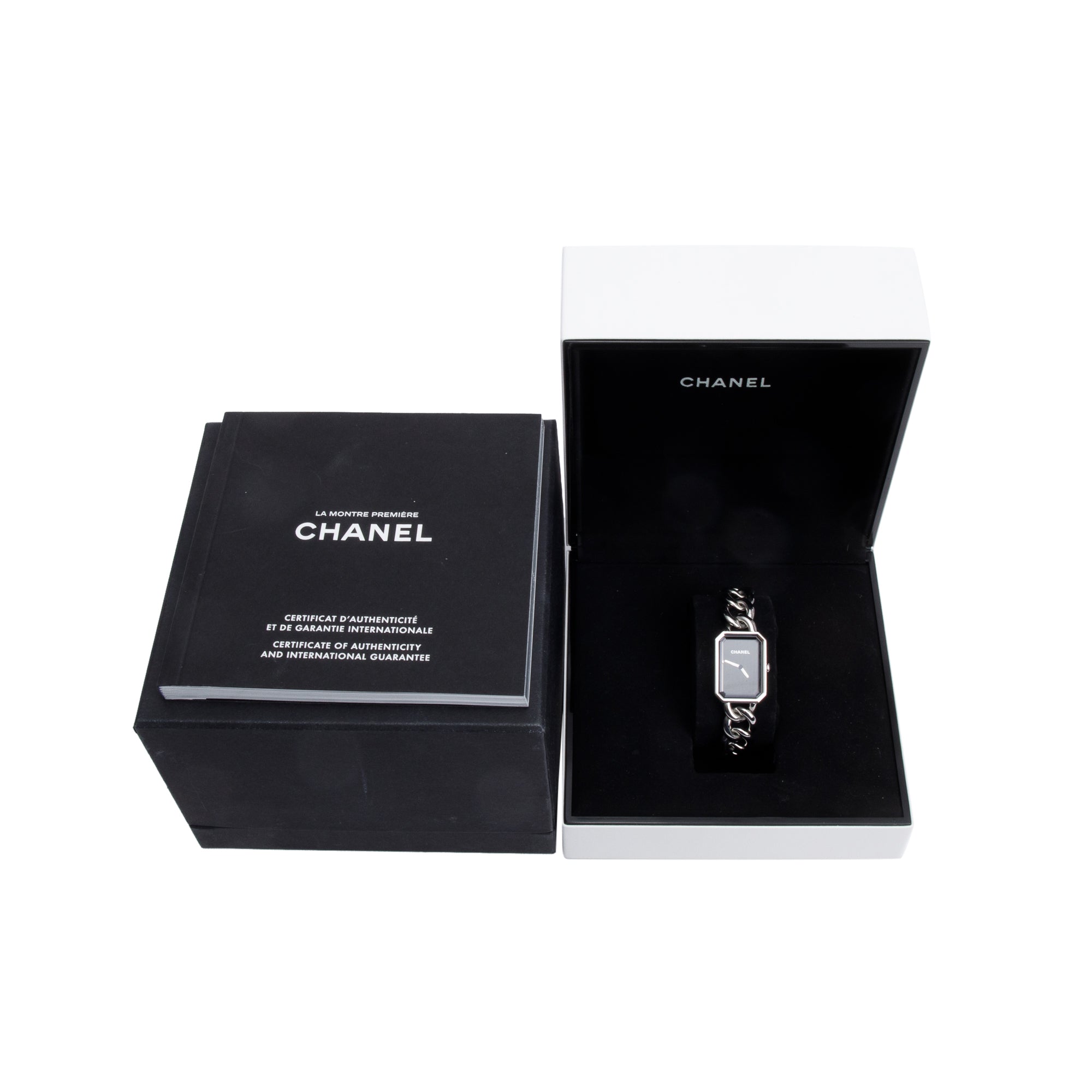 Chanel Stainless Steel Premiere Gourmette Chain Watch, Large Model H3250 w/ Box & Papers