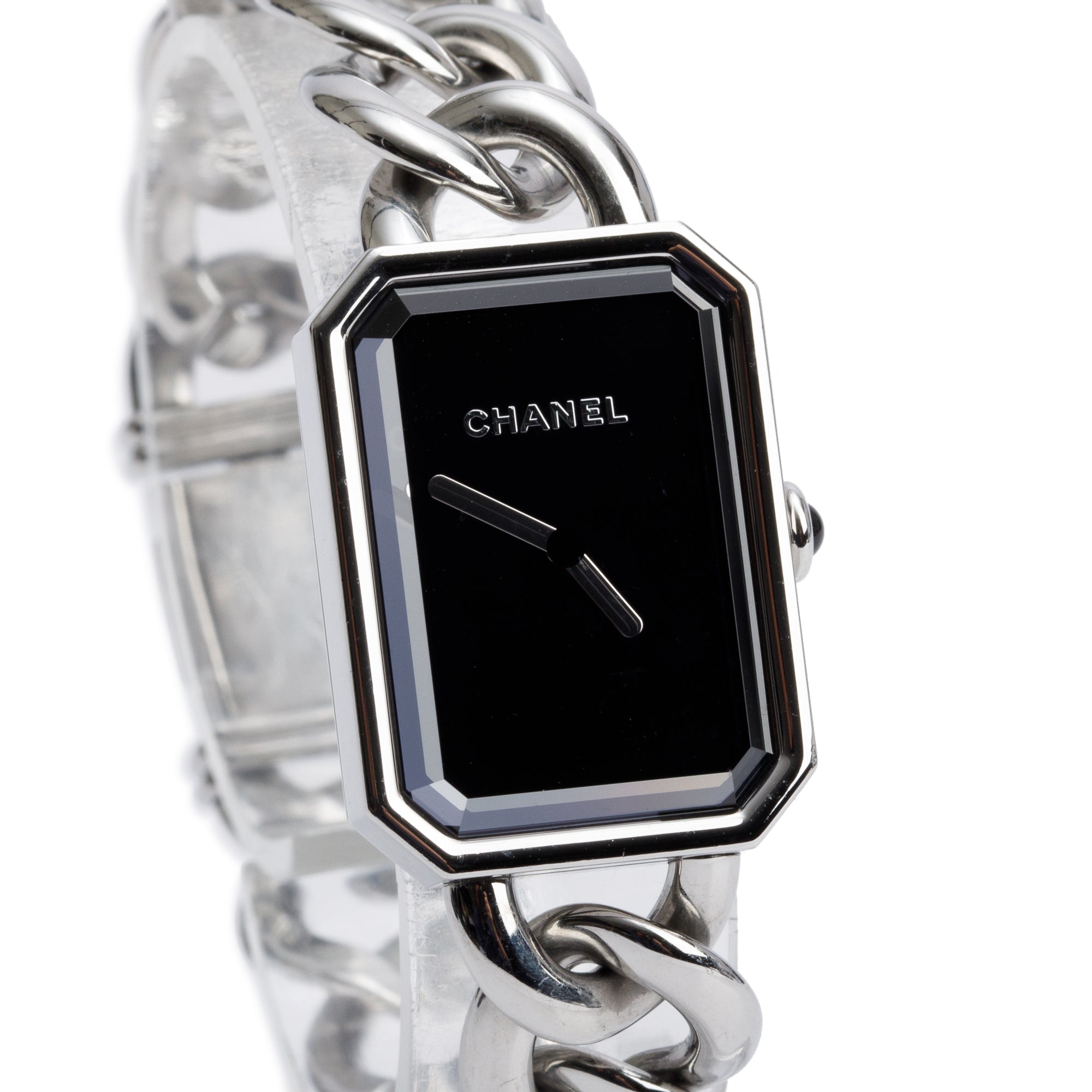 Chanel Stainless Steel Premiere Gourmette Chain Watch, Large Model H3250 w/ Box & Papers