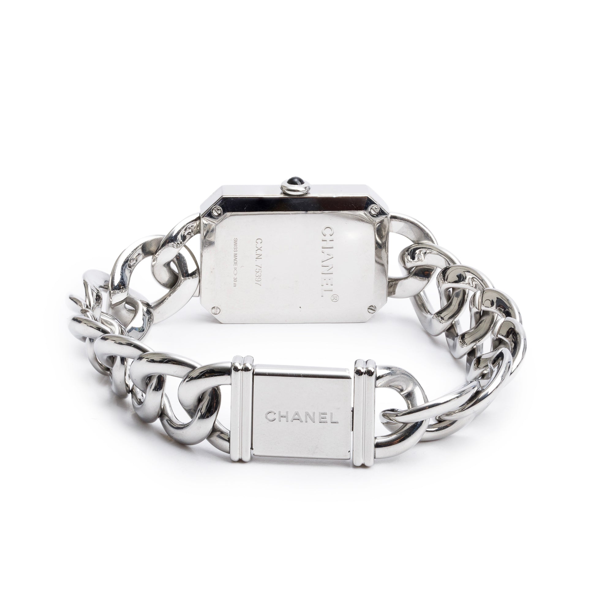 Chanel Stainless Steel Premiere Gourmette Chain Watch, Large Model H3250 w/ Box & Papers