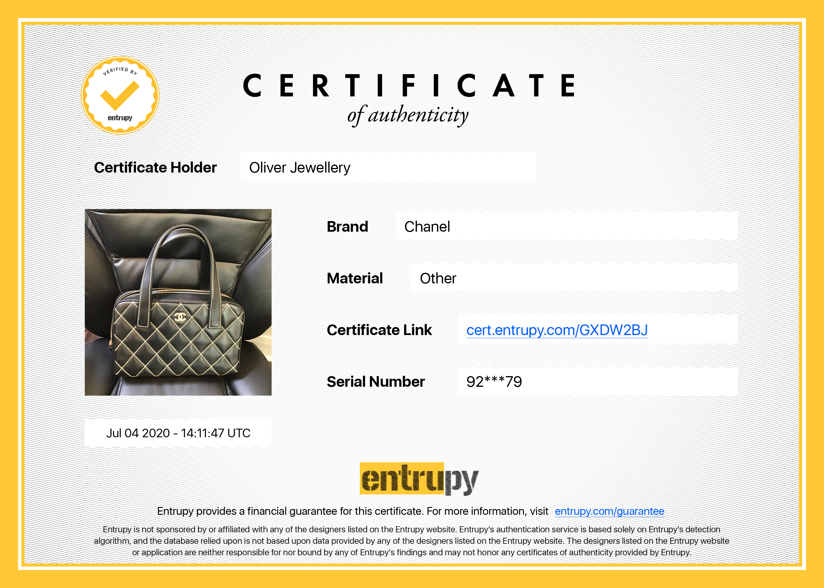 Chanel Surpique Bowler Bag