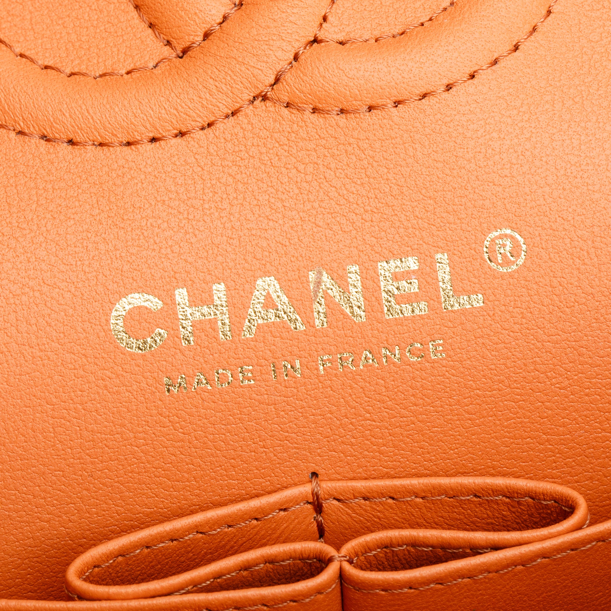 Chanel Terracotta Quilted Lambskin Leather Classic Small Double Flap Bag w/ Box