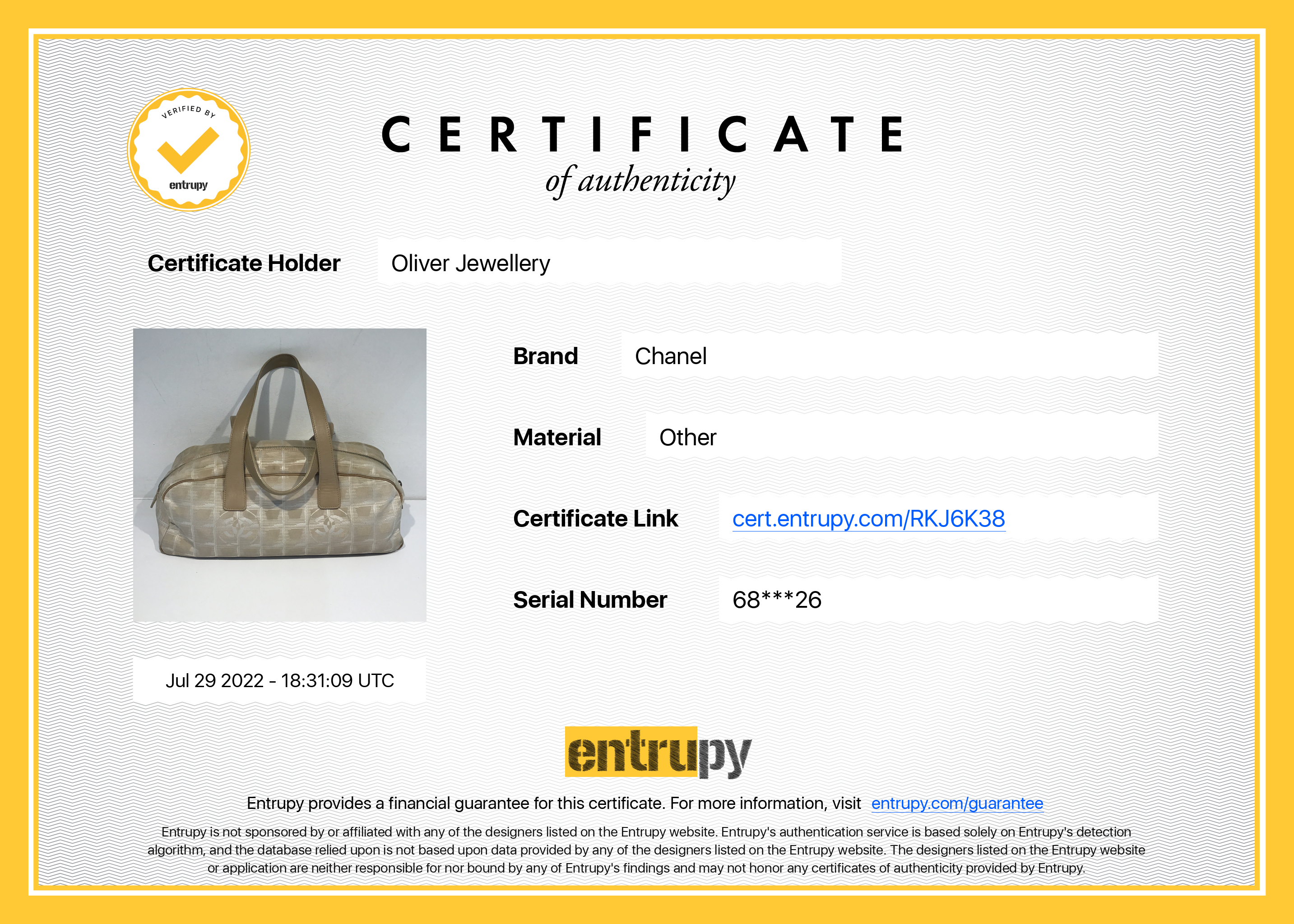 Chanel Travel Ligne Bowler Bag
