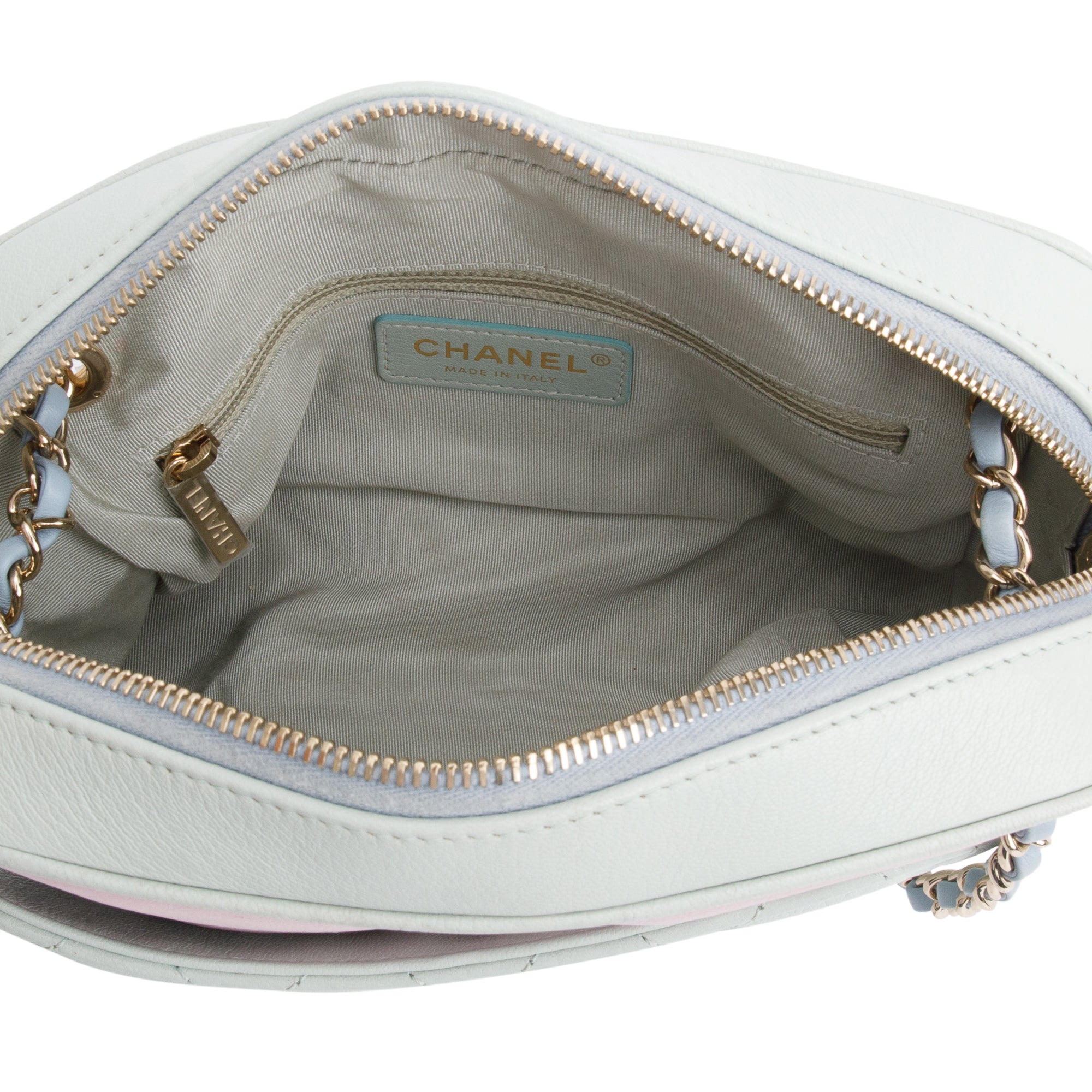 Chanel Tricolour Quilted Calfskin Leather In & Out Camera Bag w/ Insert