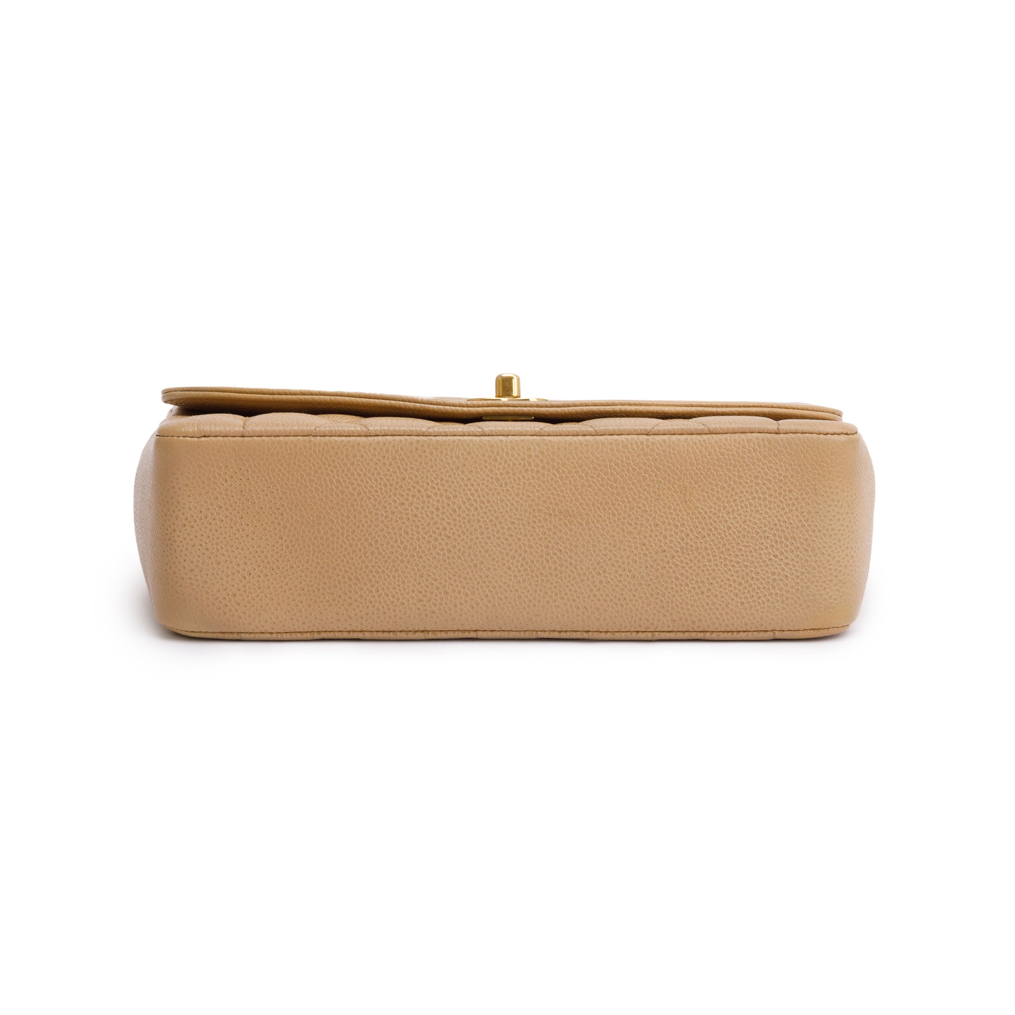 Chanel Vintage Beige Caviar Leather Medium Diana Flap Bag w/ Box