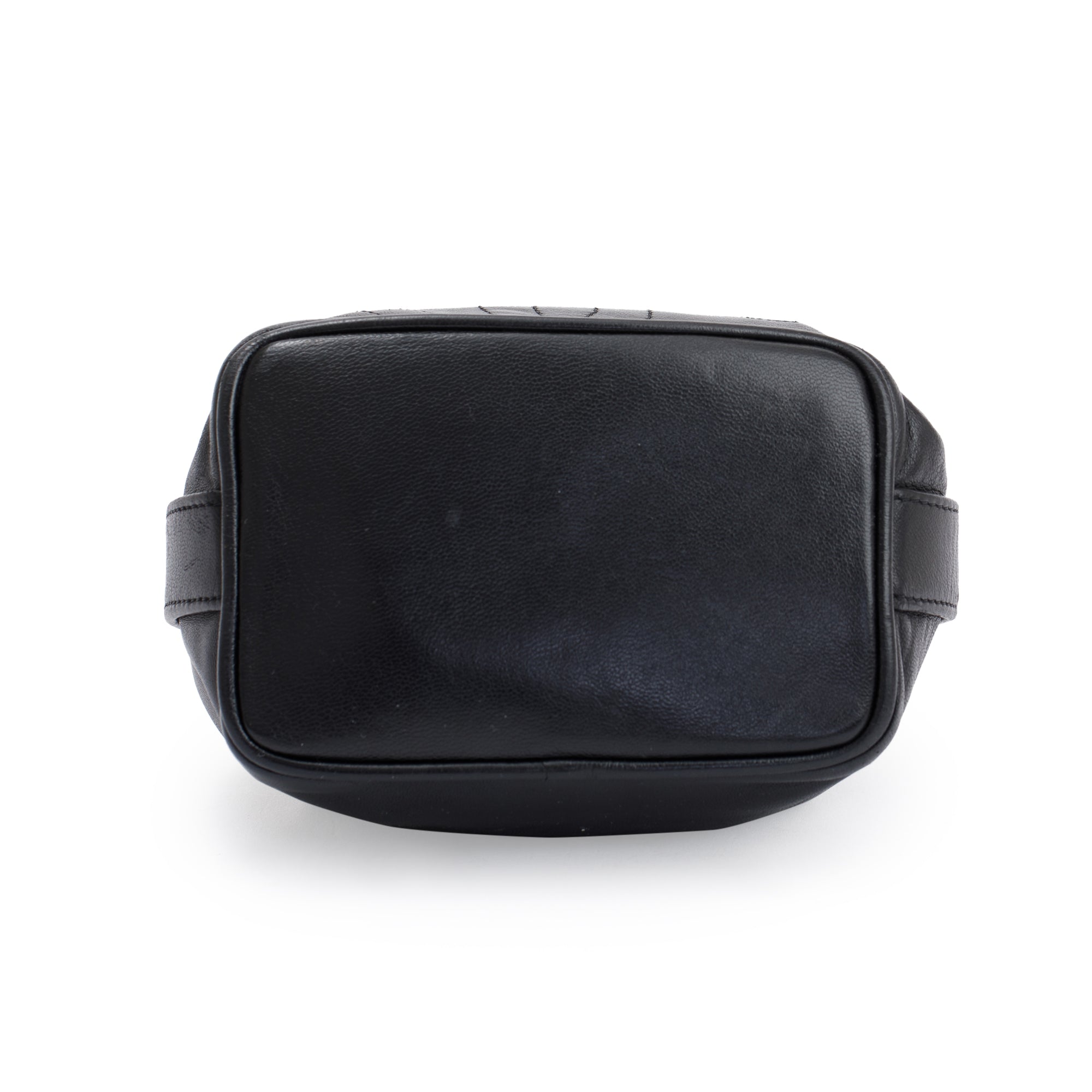 Chanel Vintage Black Calfskin Mini Bucket Bag w/ Pouch