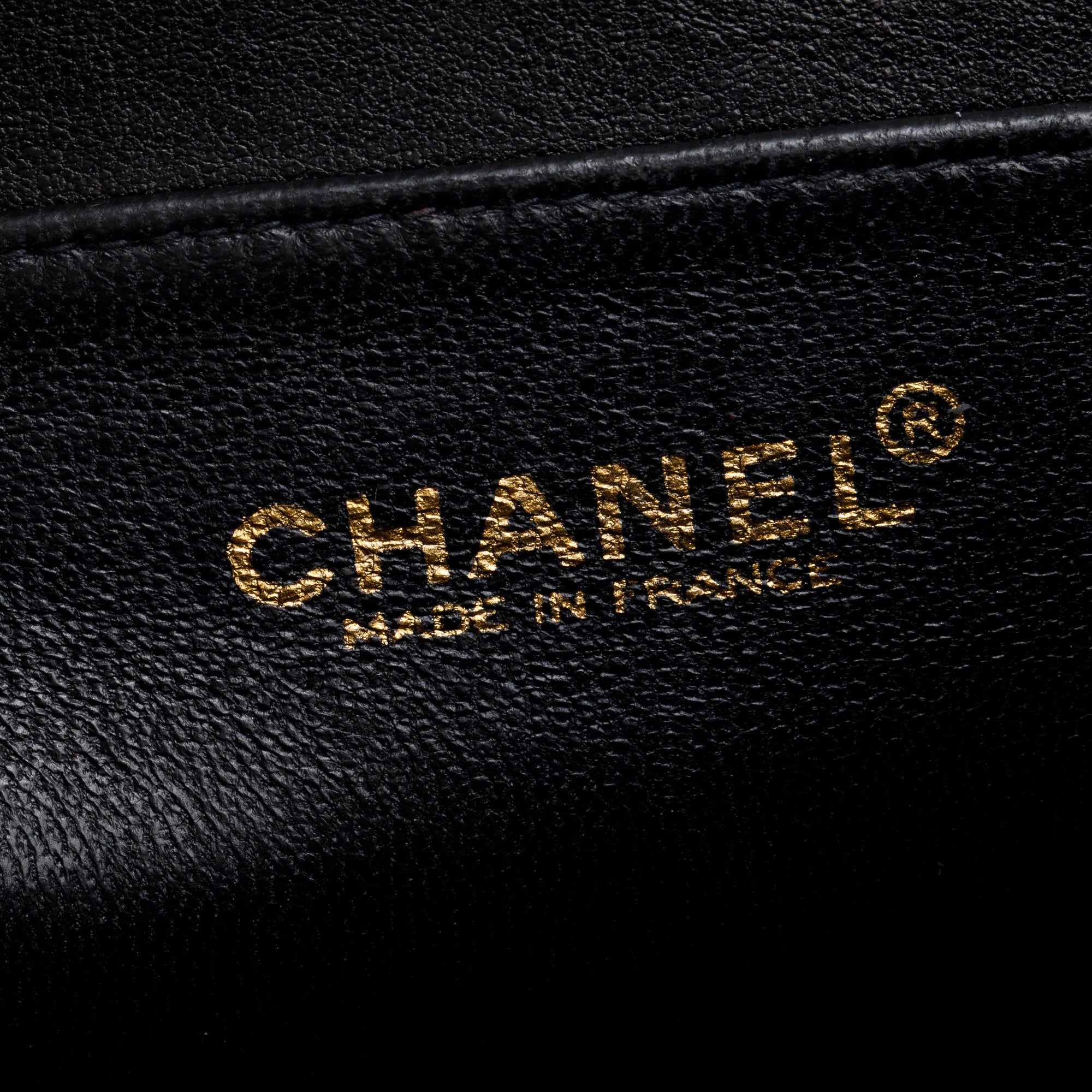 Chanel Vintage Black Caviar Square Classic Jumbo Single Flap Bag w/ Authenticity Card