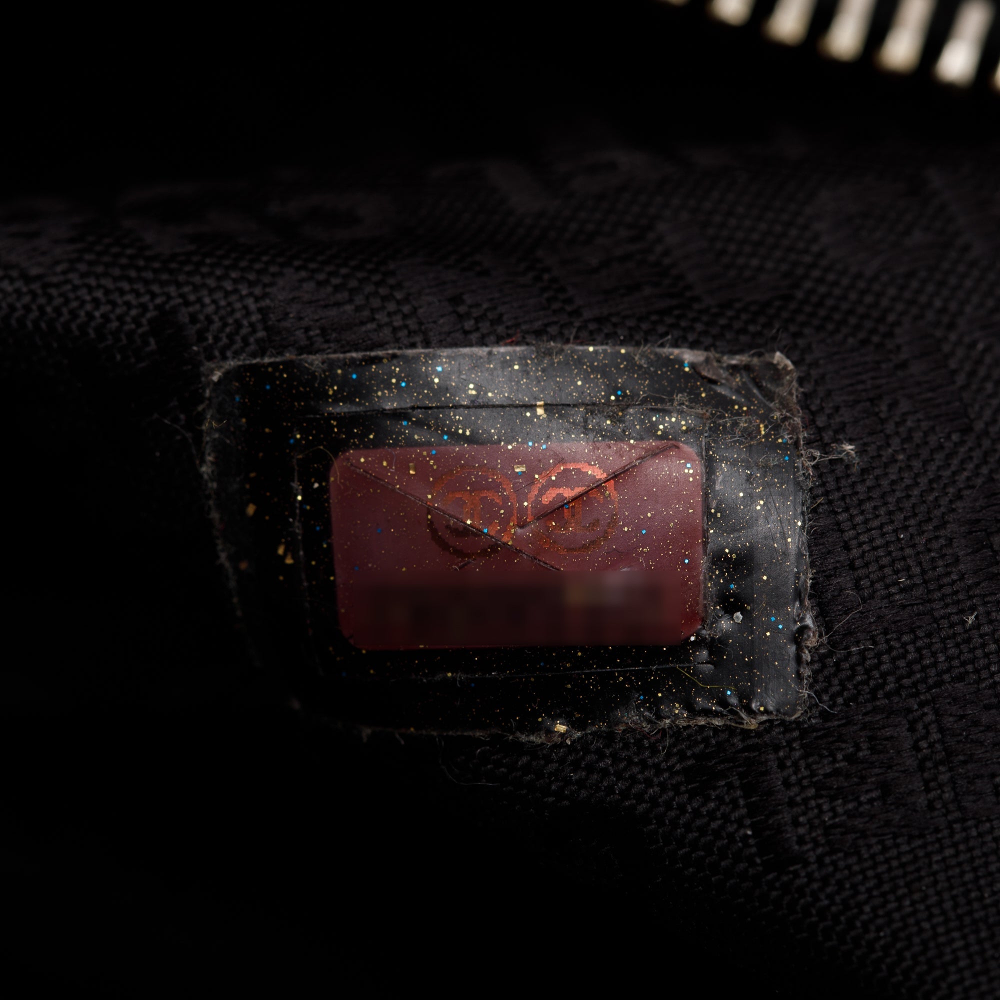 Chanel Vintage Black Lambskin Leather Chocolate Bar Barrel Bag