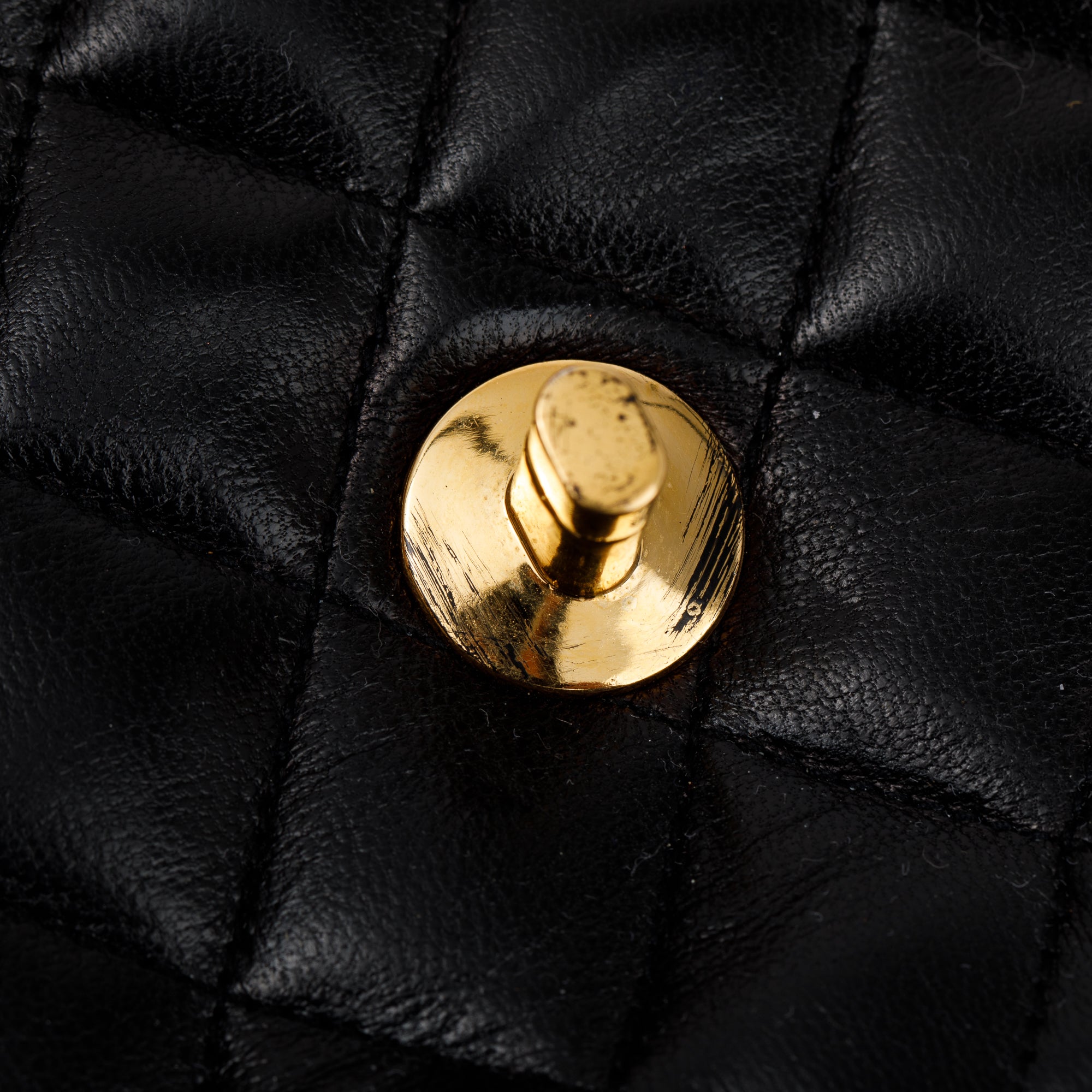 Chanel Vintage Black Lambskin Leather Mini Crossbody Flap Bag