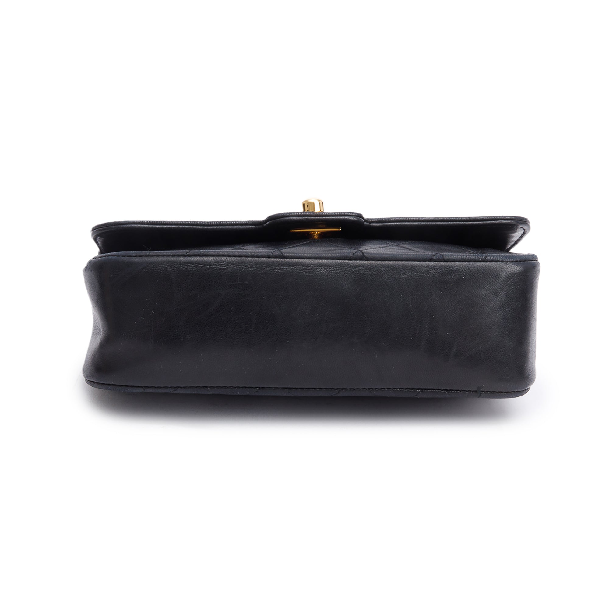 Chanel Vintage Black Lambskin Leather Mini Diana Bijoux Flap Bag