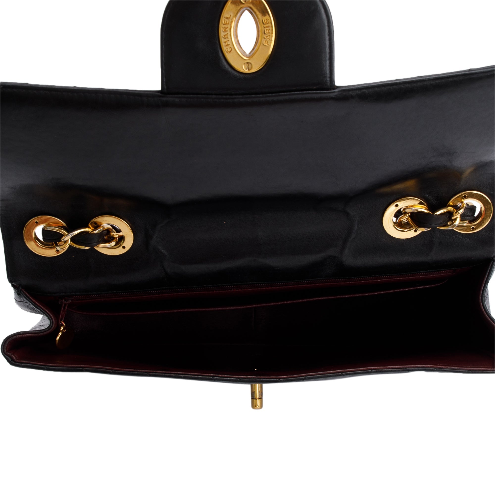 Chanel Vintage Black Quilted Lambskin Classic Jumbo Single Flap Bag