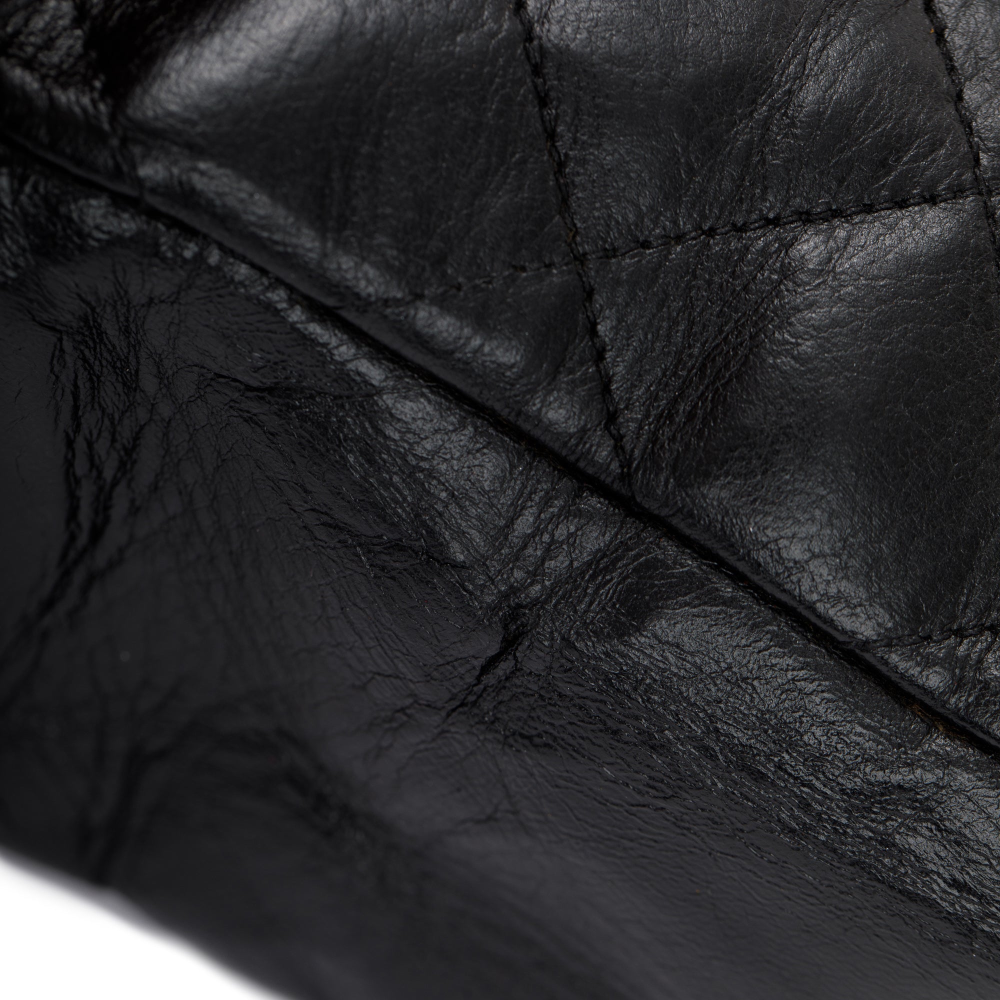 Chanel Vintage Black Quilted Lambskin Leather CC Shopping Tote