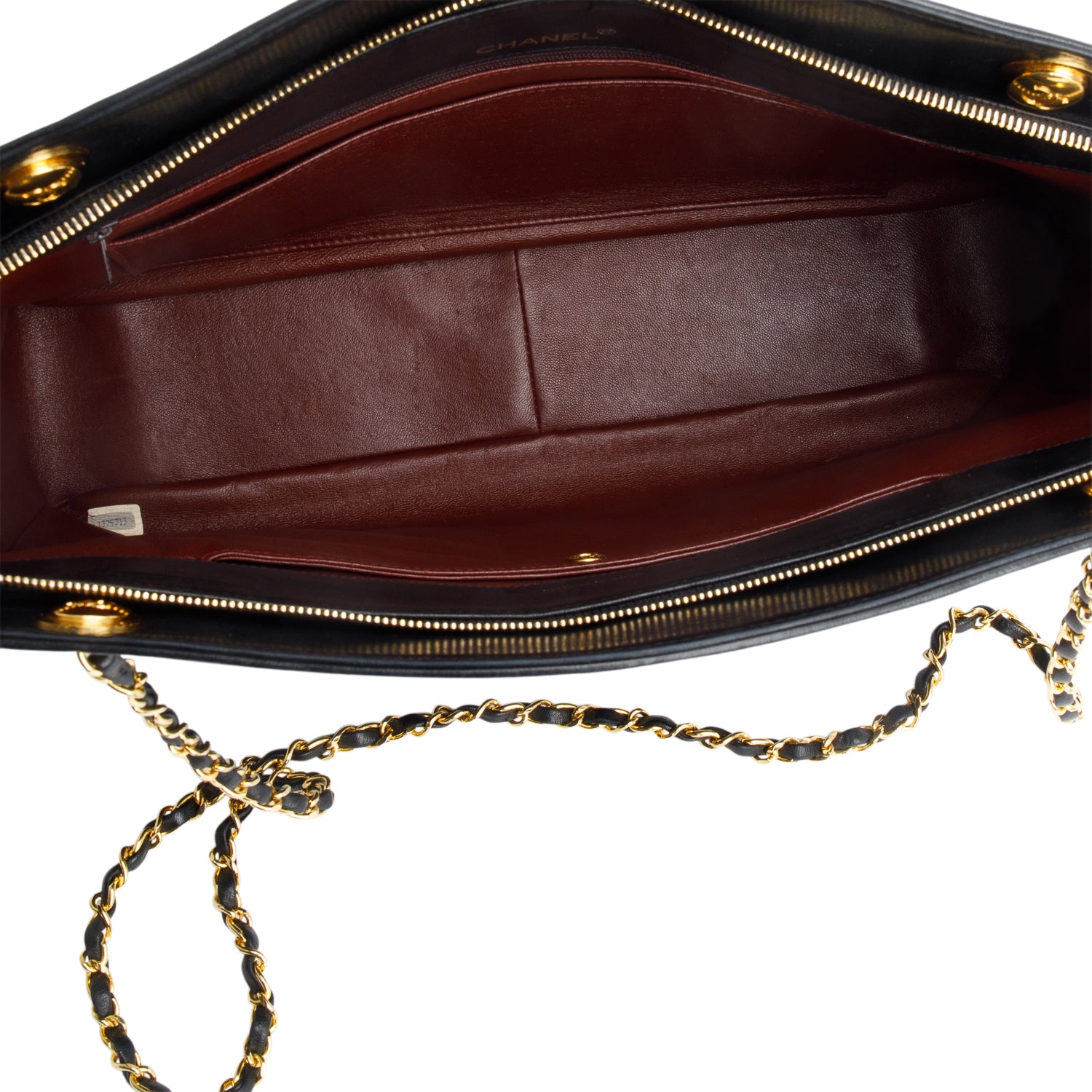 Chanel Vintage Black Quilted Lambskin Leather CC Shoulder Bag