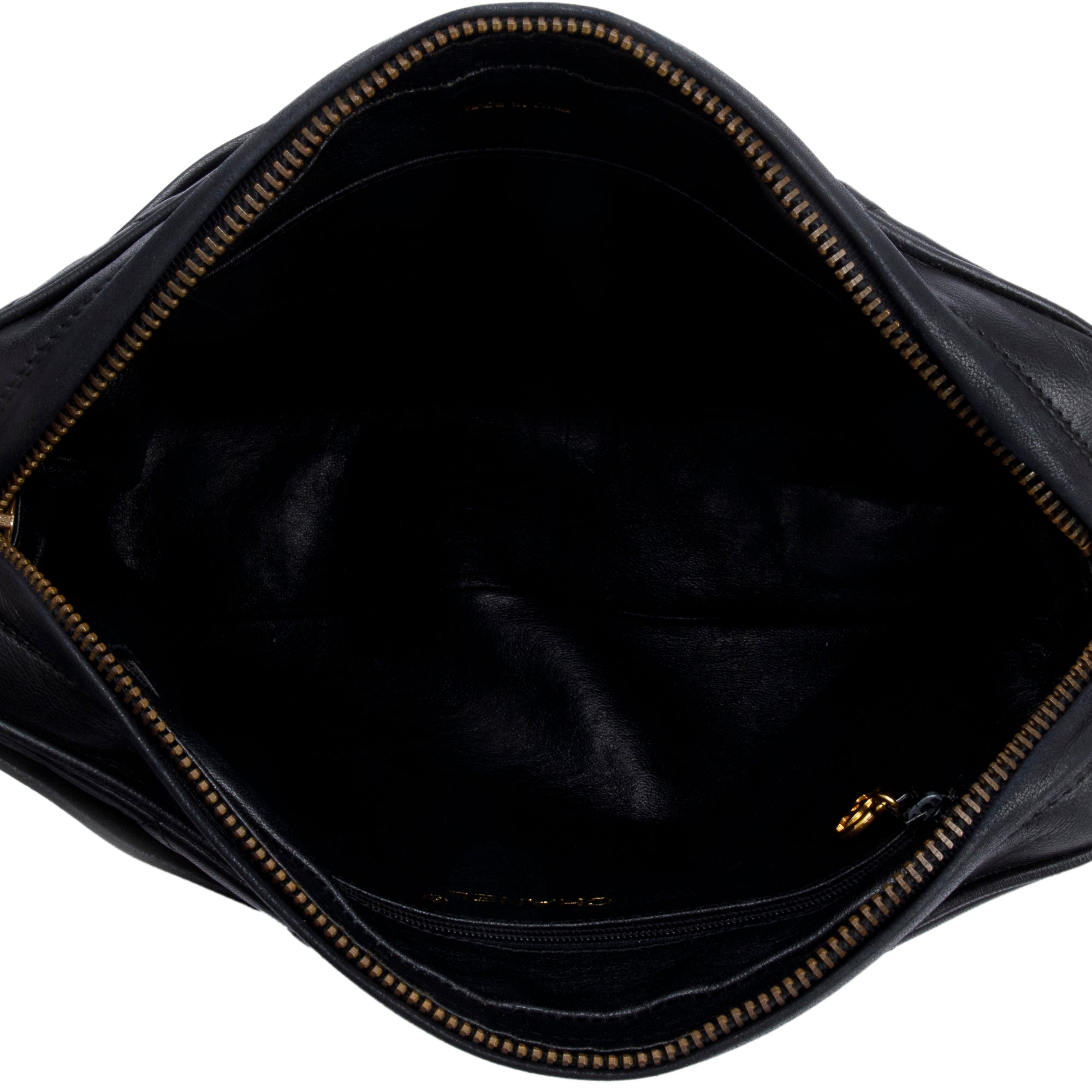 Chanel Vintage Black Quilted Lambskin Leather Tassel Camera Bag w/ Authenticity Card