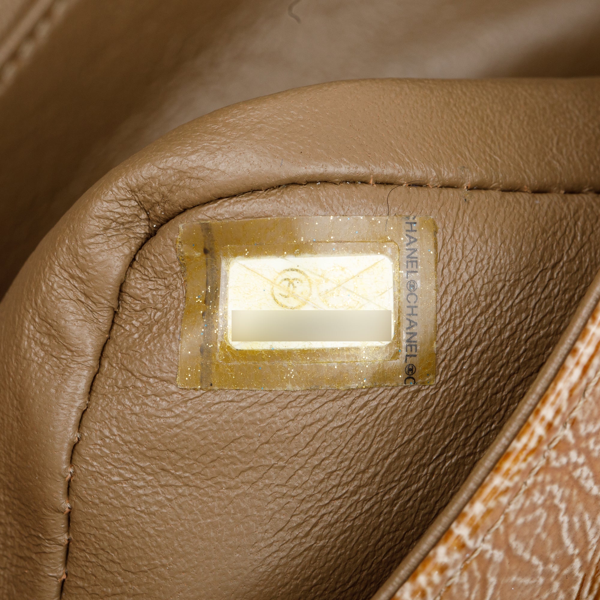 Chanel Vintage Brown Crinkled Patent Leather Classic Medium Double Flap Bag