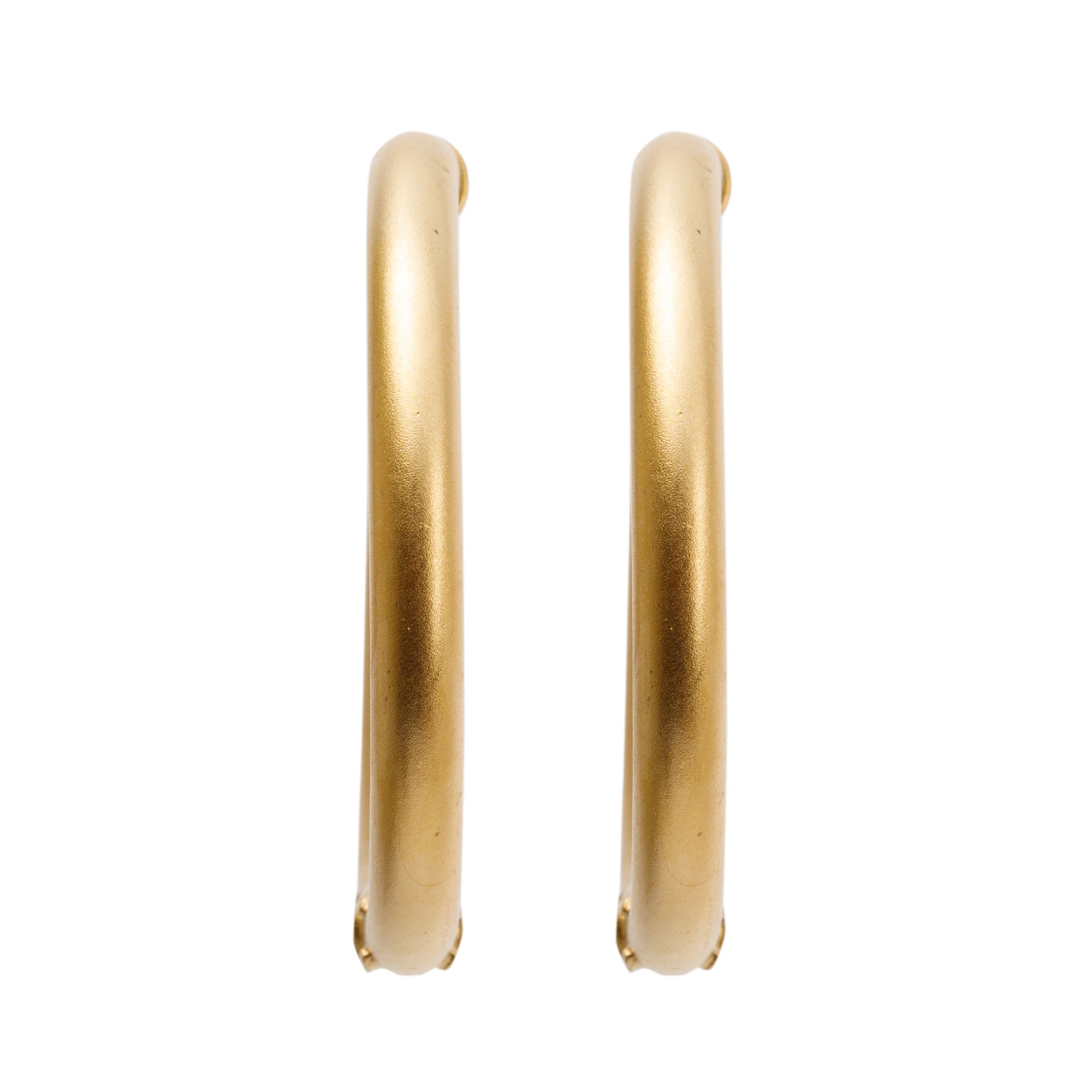 Chanel Vintage CC Hoop Clip On Earrings w/ Box