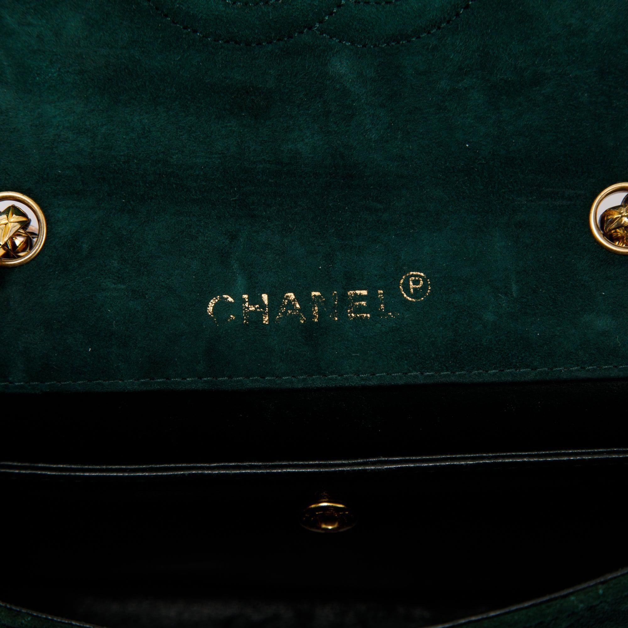 Chanel Vintage CC Suede Bijoux Chain Flap Bag w/ Authenticity Card