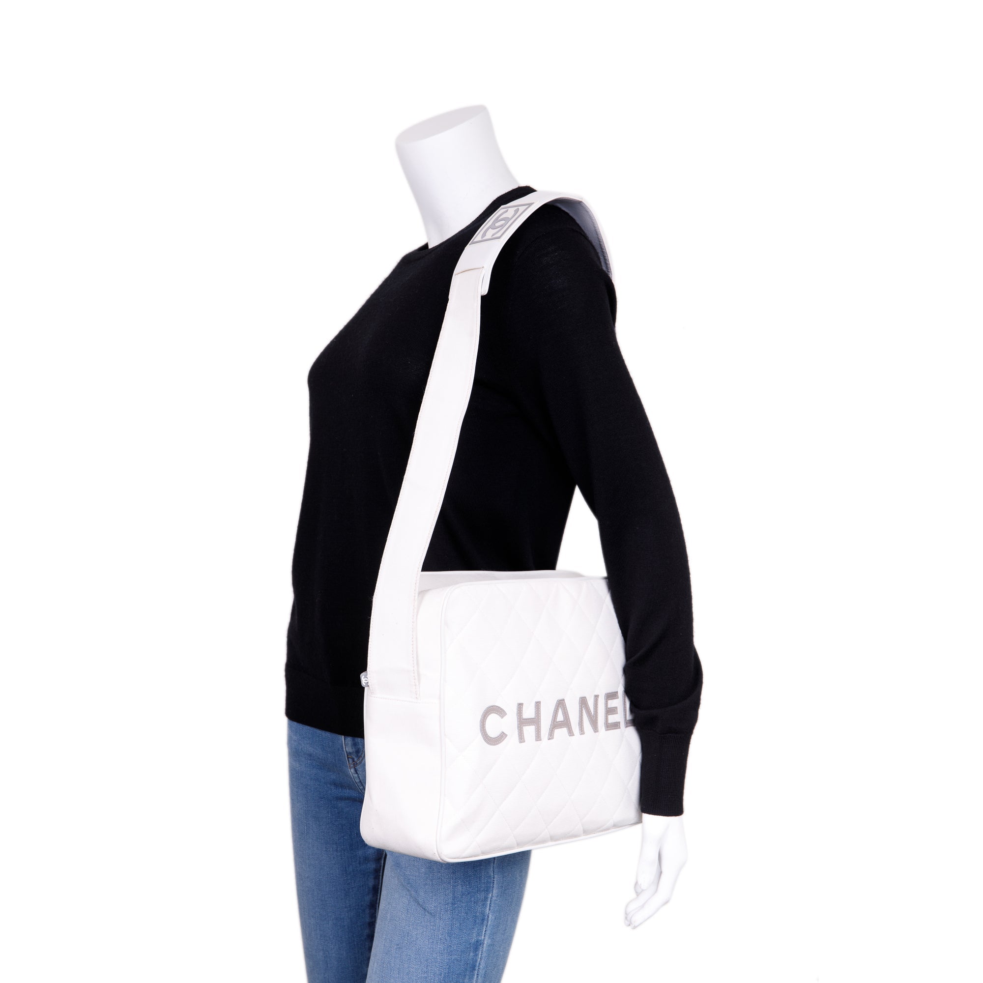 Chanel Vintage Canvas Sport Messenger Bag