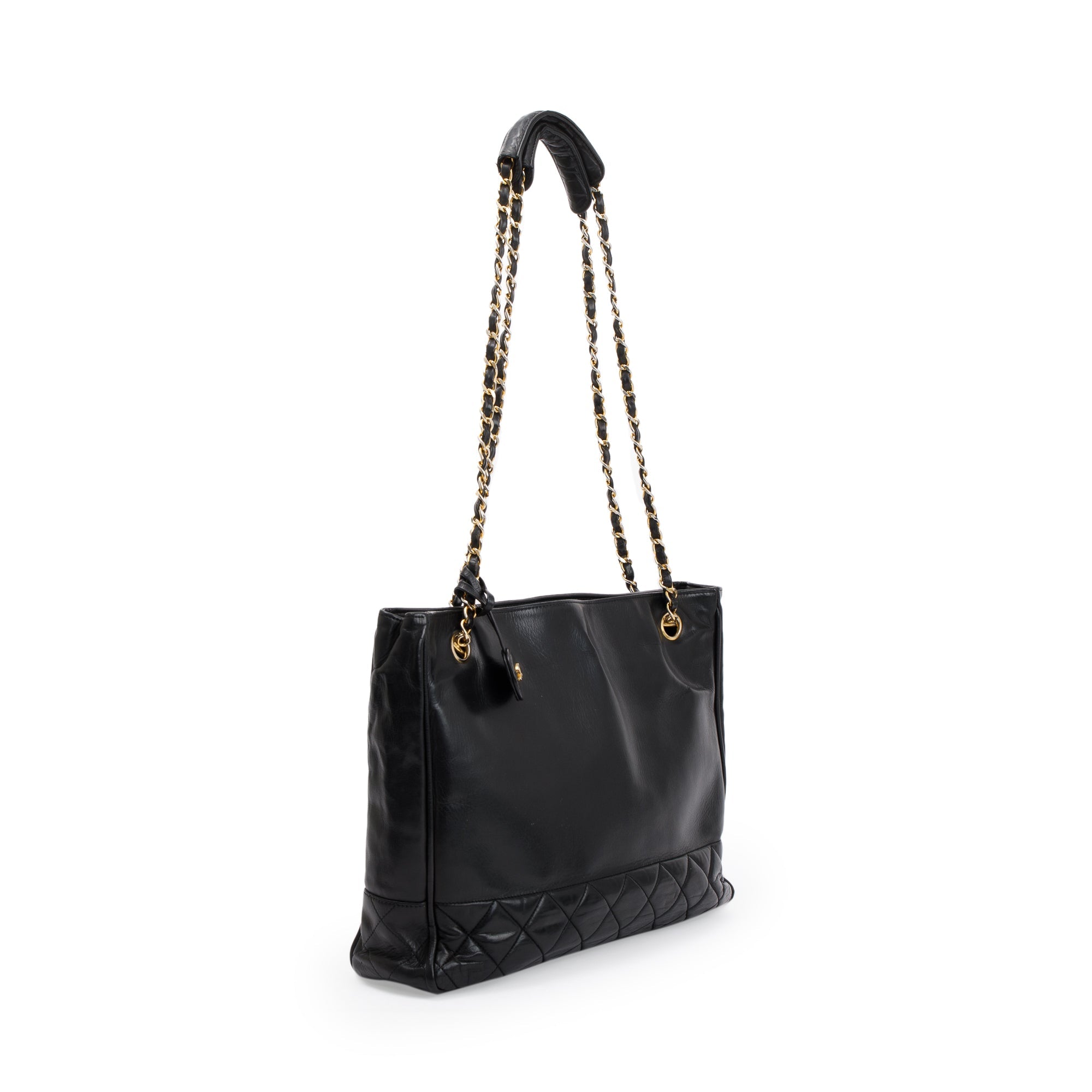 Chanel Vintage Lambskin Leather Shopping Tote