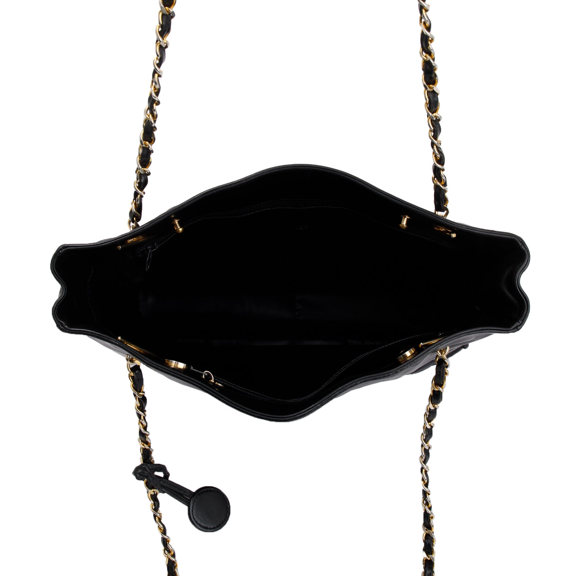 Chanel Vintage Lambskin Leather Shopping Tote