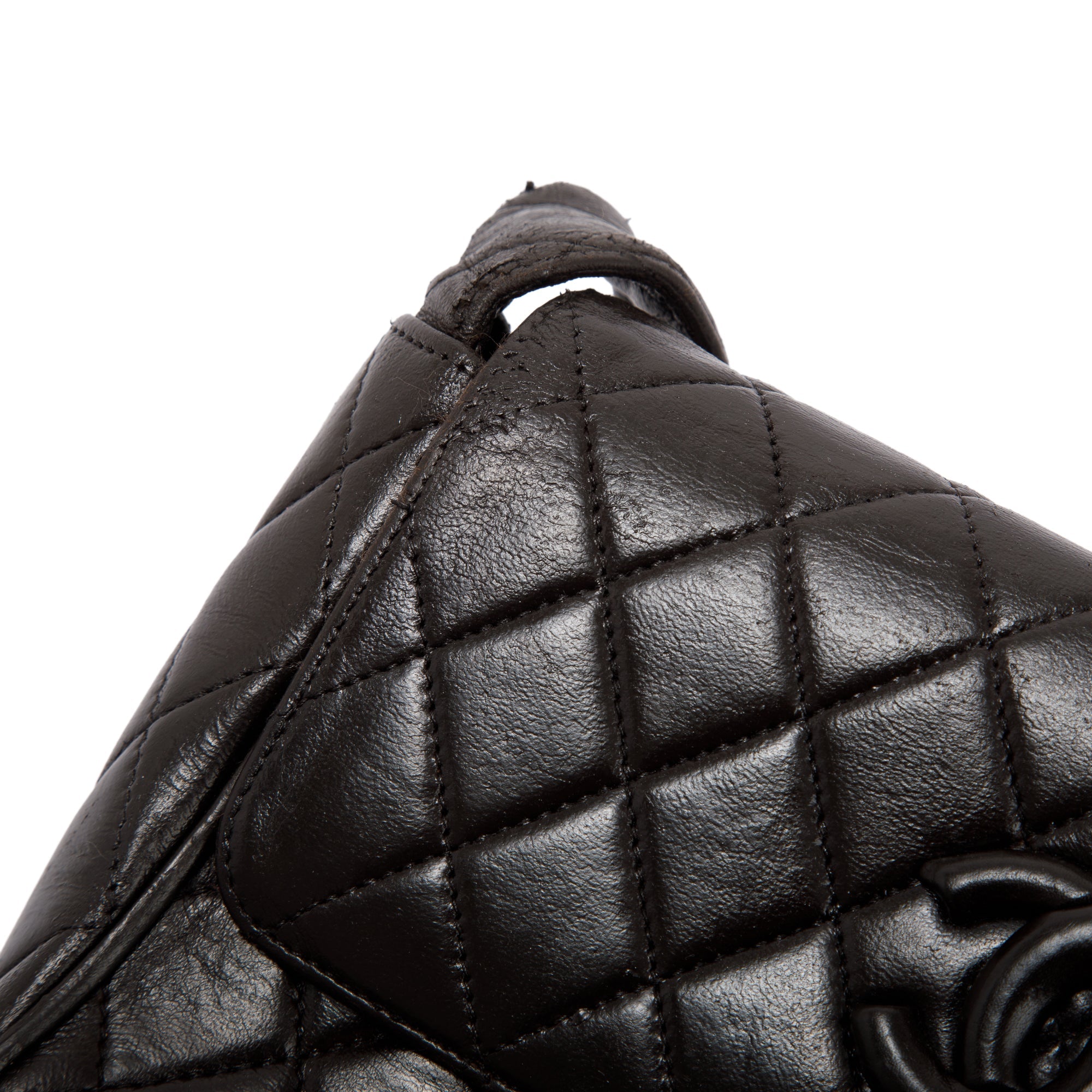 Chanel Vintage Medium Quilted Lambskin Covered CC Flap Bag