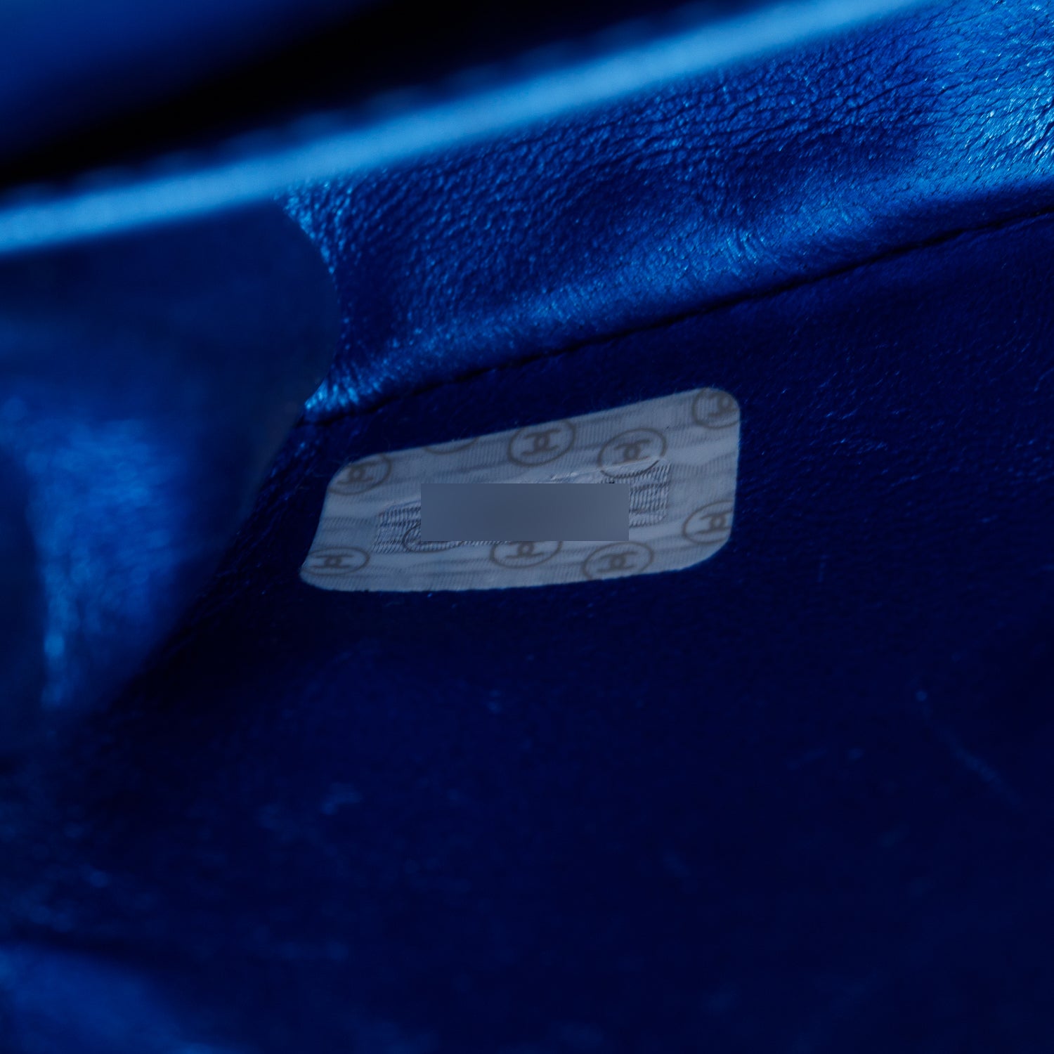Chanel Vintage Metallic Blue Shiny Aged Calfskin Leather Mini Kelly Flap Bag w/ Authenticity Card