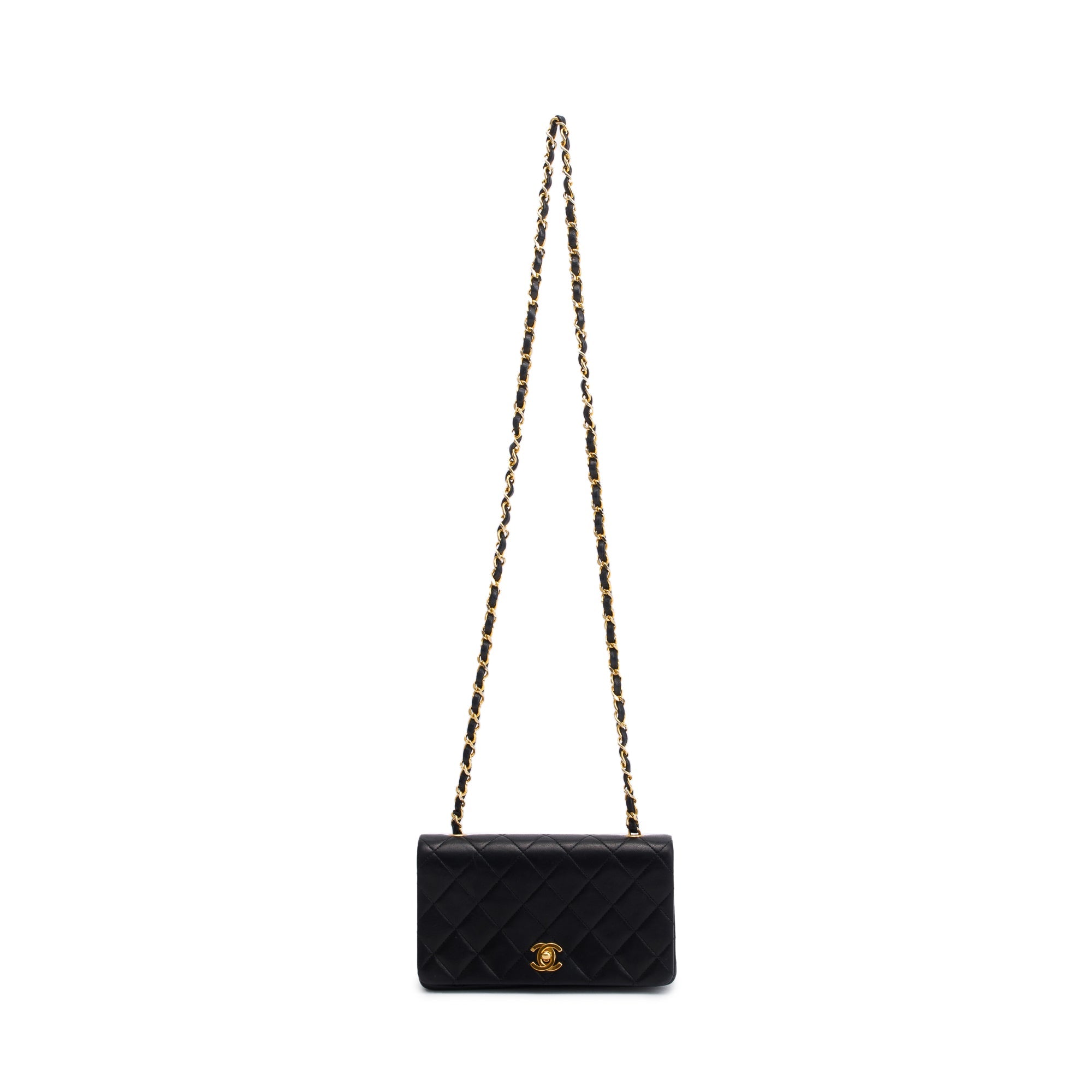Chanel Vintage Quilted Lambskin Mini Rectangular Full Flap Bag w/ Box & Authenticity Card
