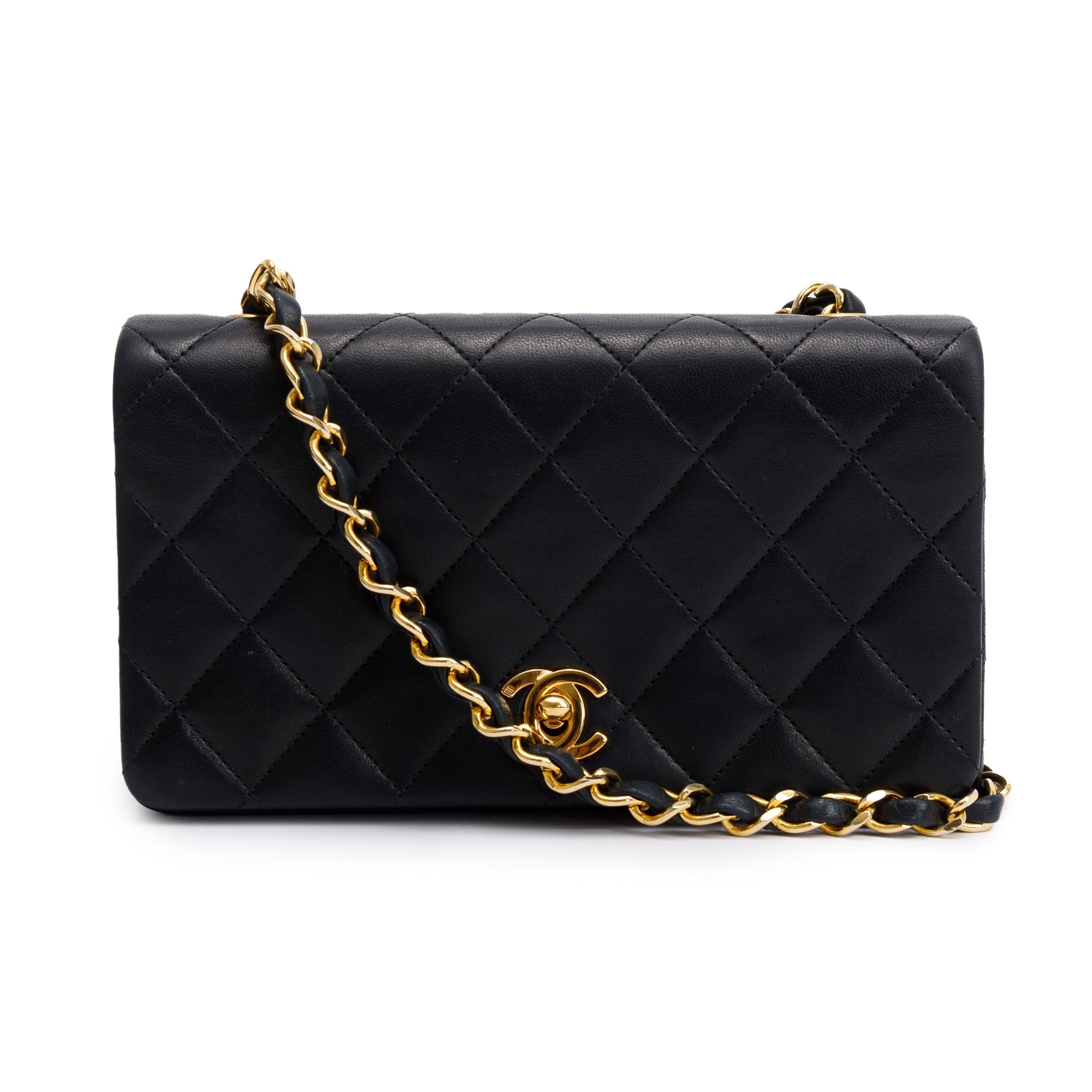Chanel Vintage Quilted Lambskin Mini Rectangular Full Flap Bag w/ Box & Authenticity Card