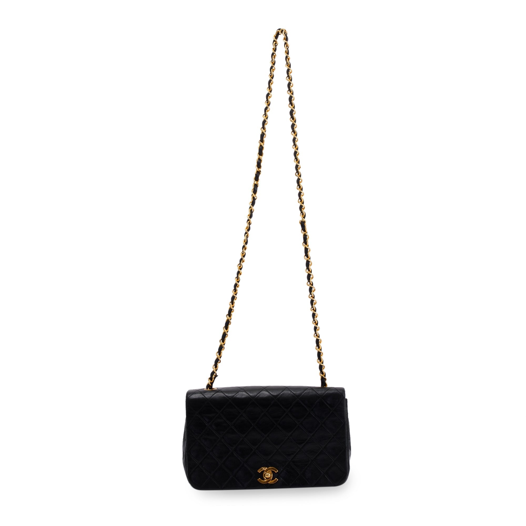 Chanel Vintage Small Quilted Flap Bag w/ Authenticity Card