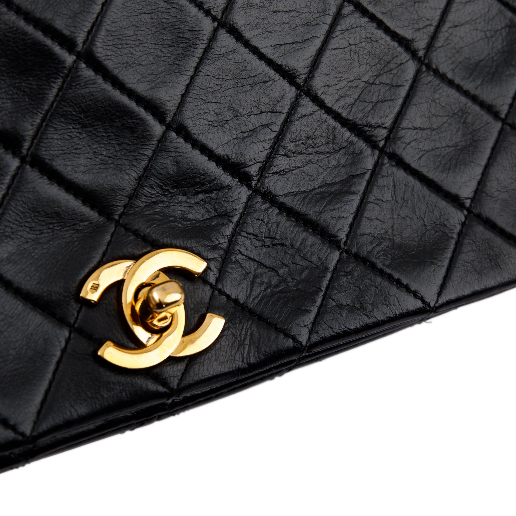 Chanel Vintage Small Quilted Flap Bag w/ Authenticity Card