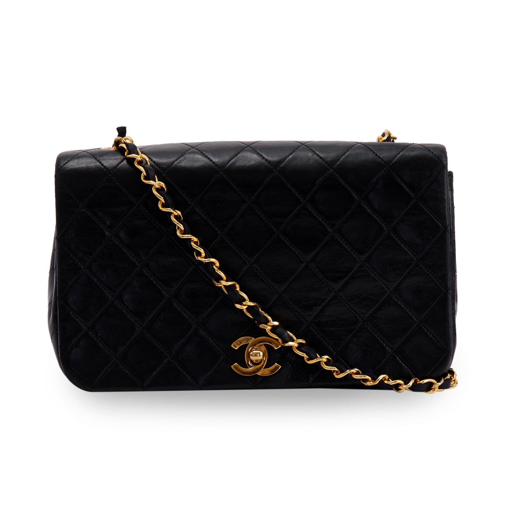 Chanel Vintage Small Quilted Flap Bag w/ Authenticity Card