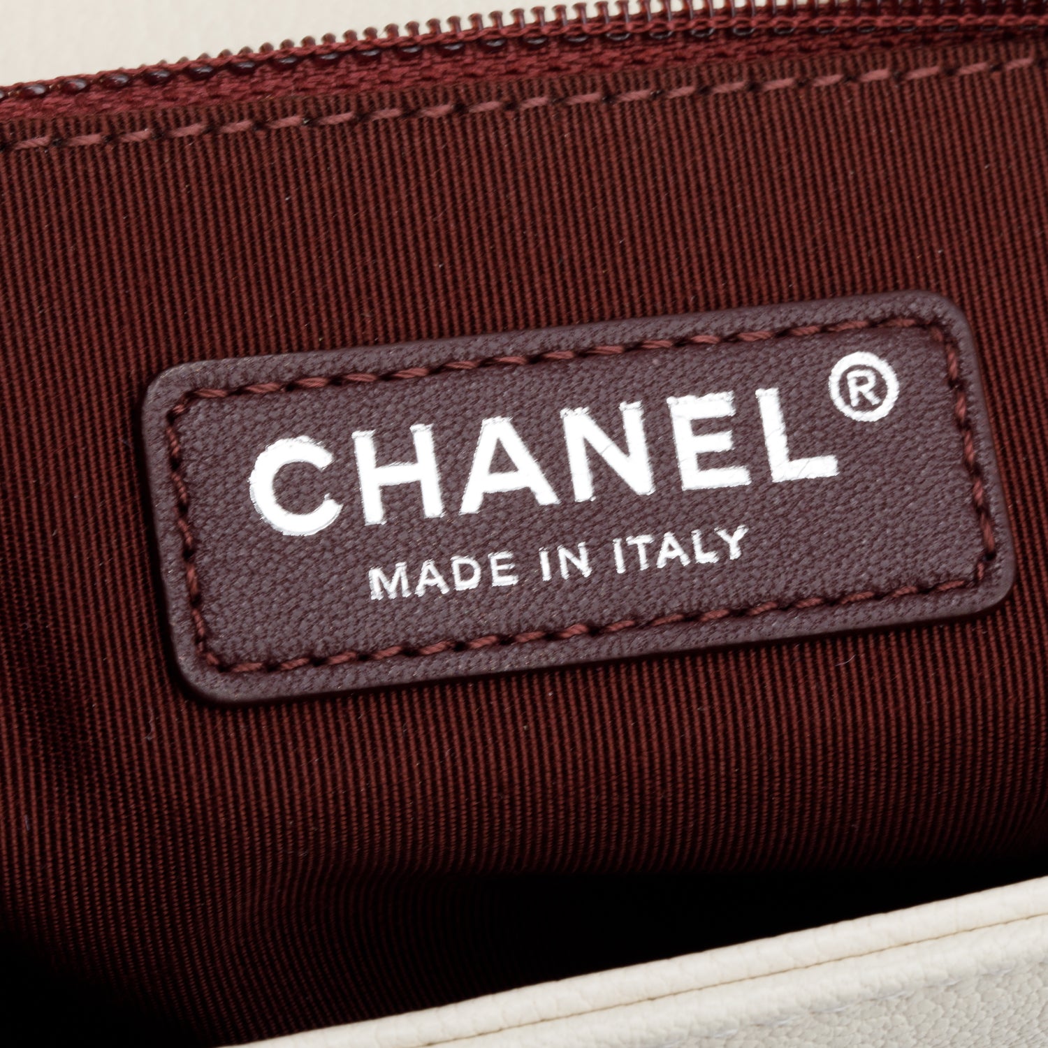 Chanel White Quilted Calfskin and Patent Leather Trim Large Boy Bag w/ Box & Receipt