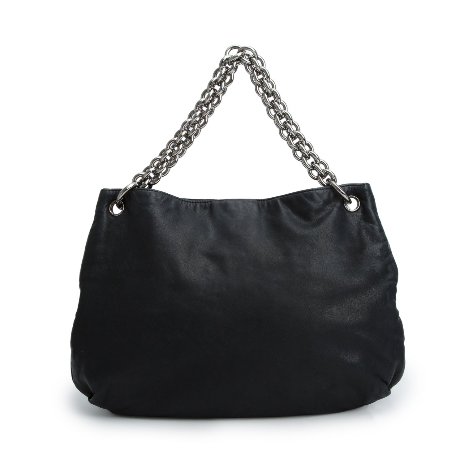 Chanel Black Lambskin Soft and Chain Hobo