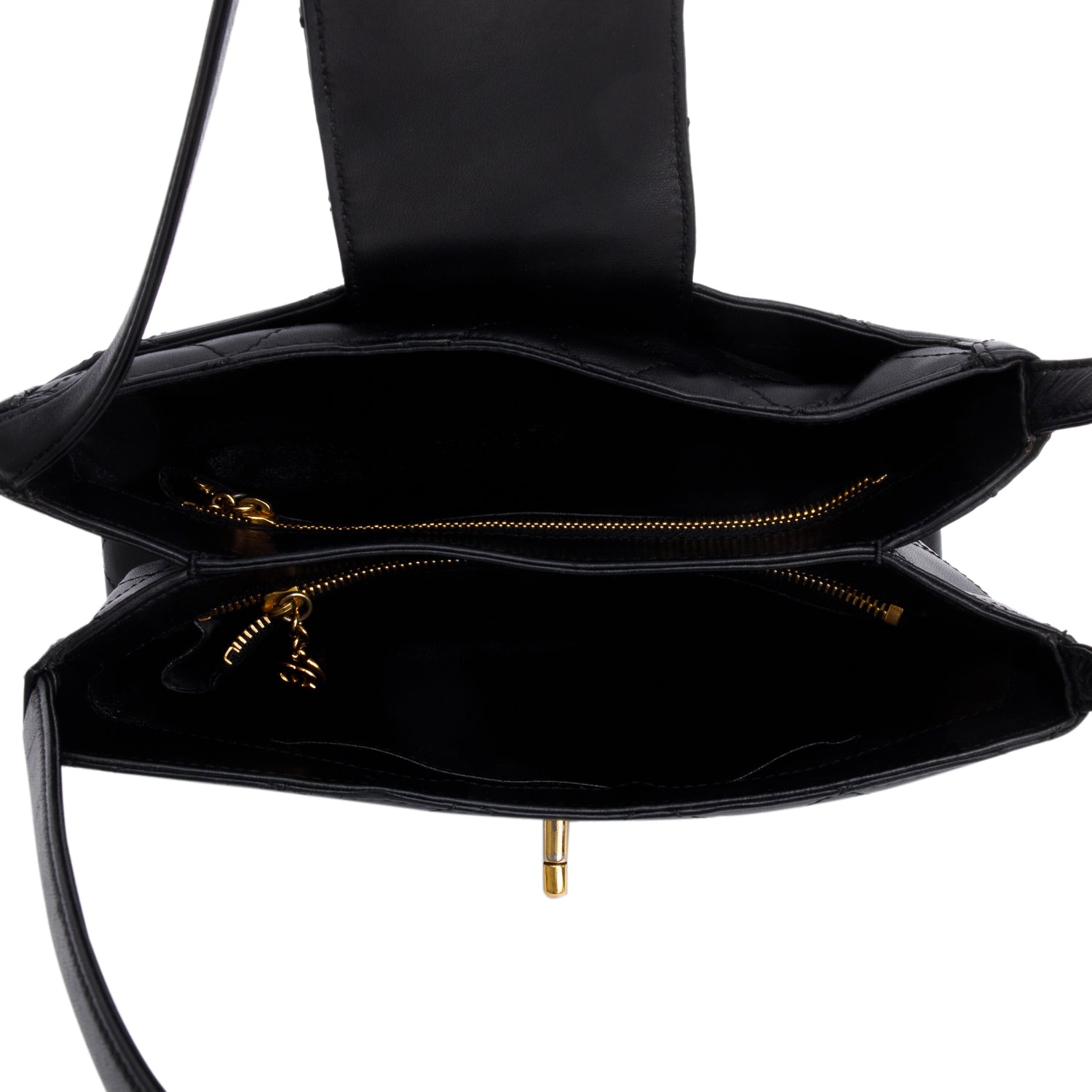 Chanel Black Quilted Calfskin Leather CC Shoulder Bag
