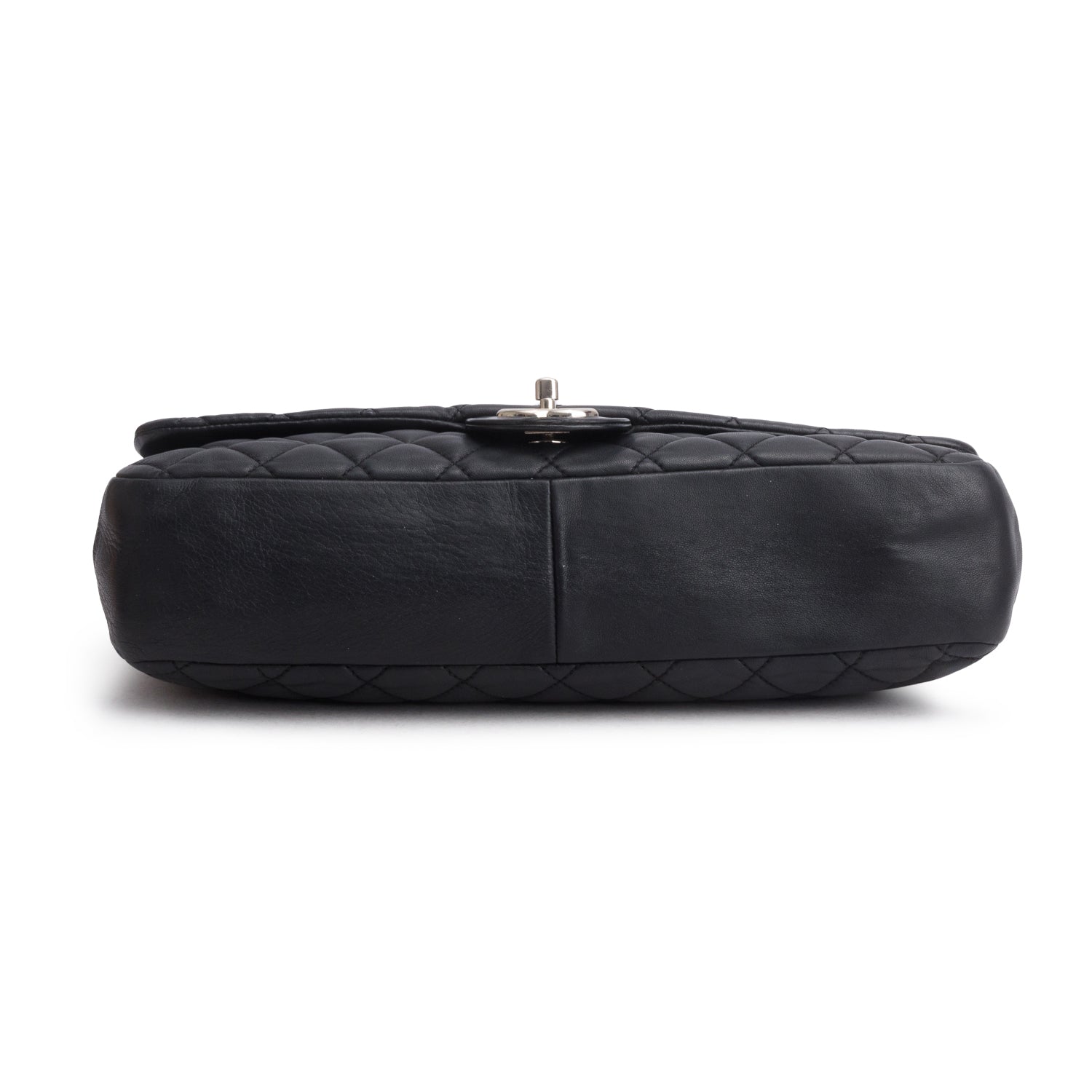 Chanel Black Lambskin Quilted Jumbo Coco Rain Flap