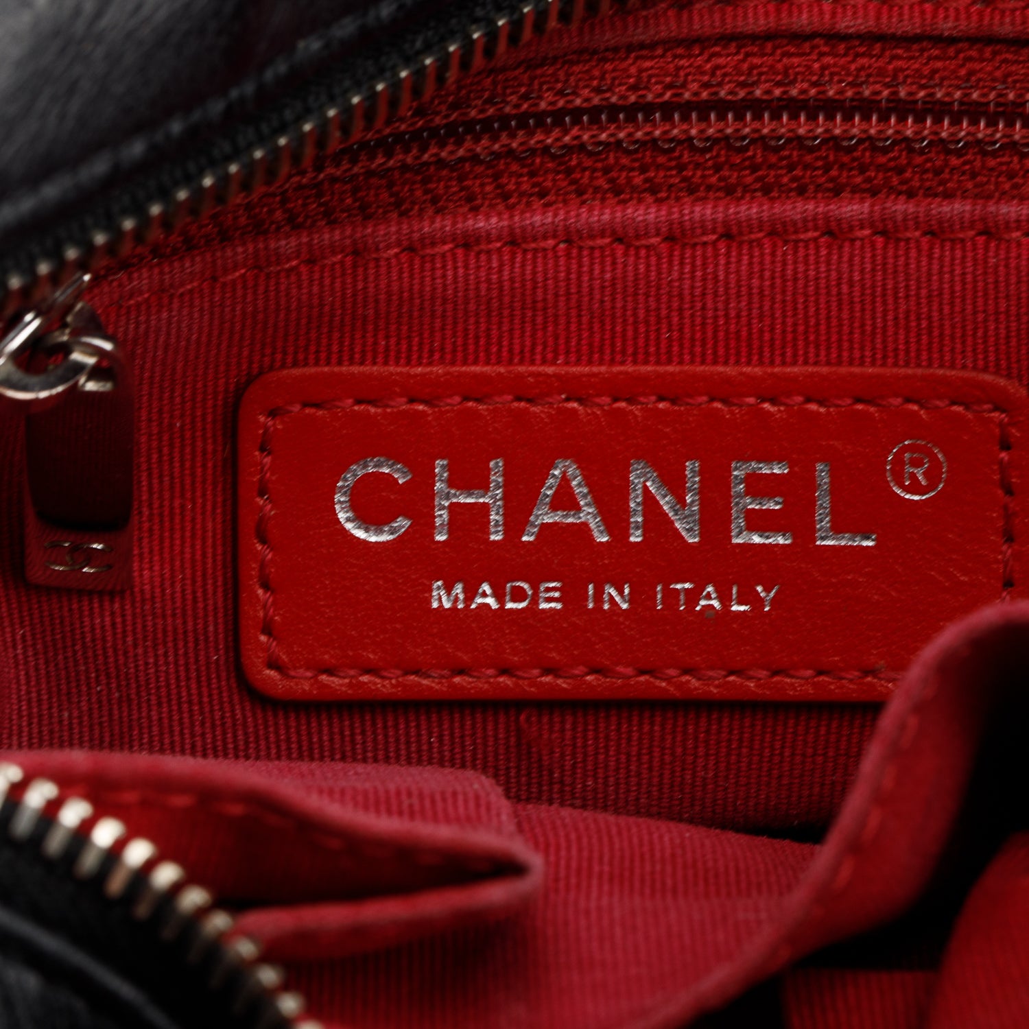 Chanel Black Aged Calfskin Leather Small Gabrielle Hobo