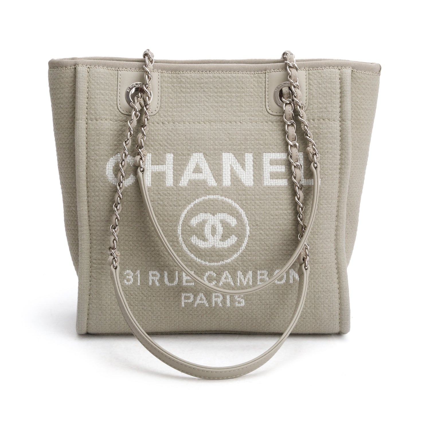Chanel Green Canvas Mini Deauville Tote