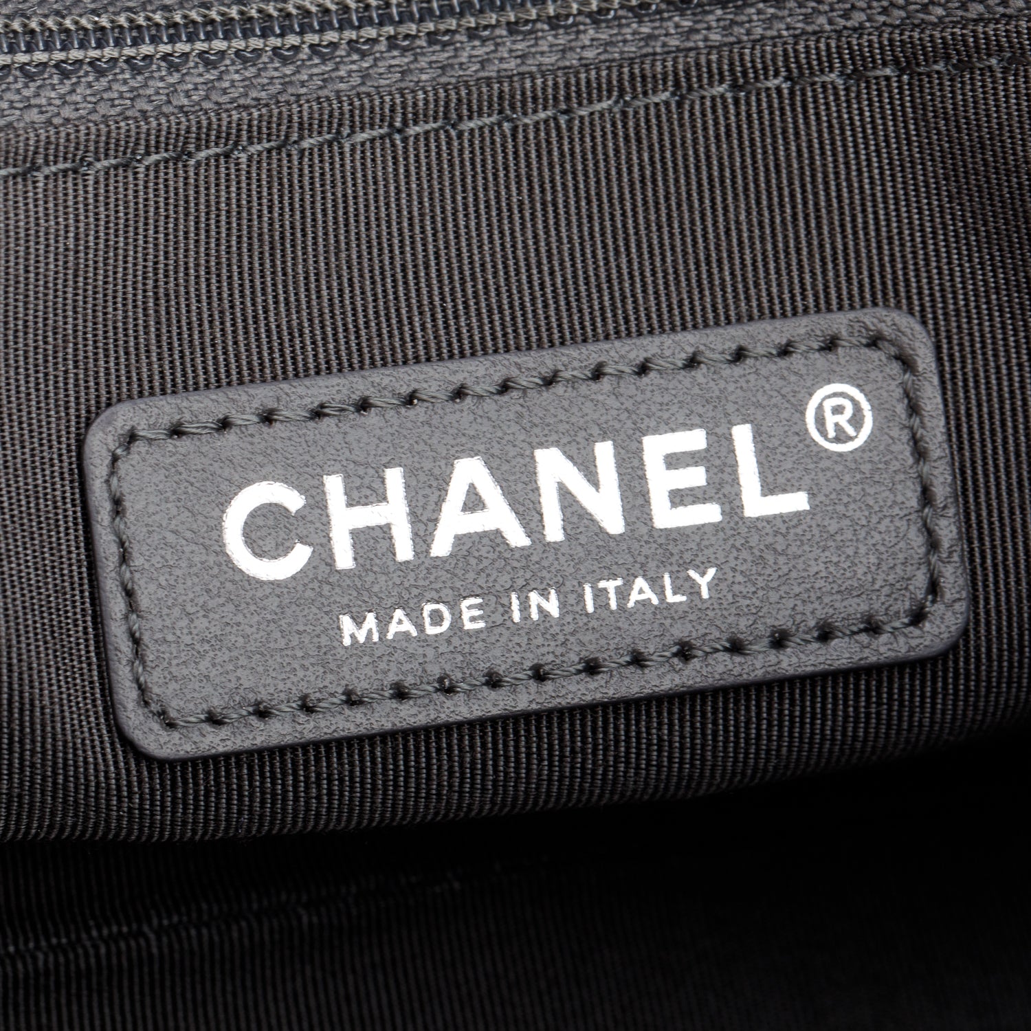 Chanel Grey Calfskin Chain 20s Signature Bowling Bag