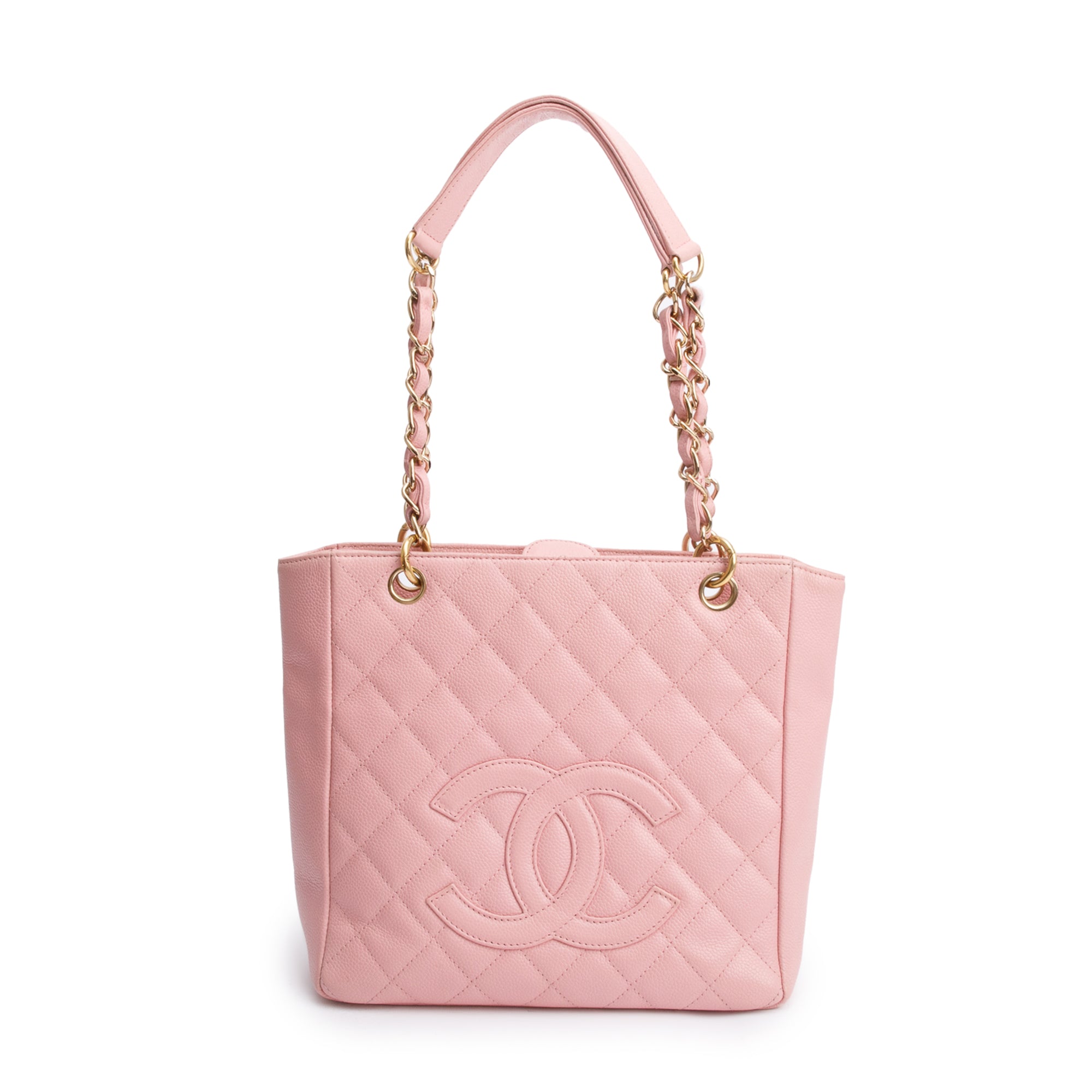 Chanel Pink Caviar Leather Petite Shopping Tote