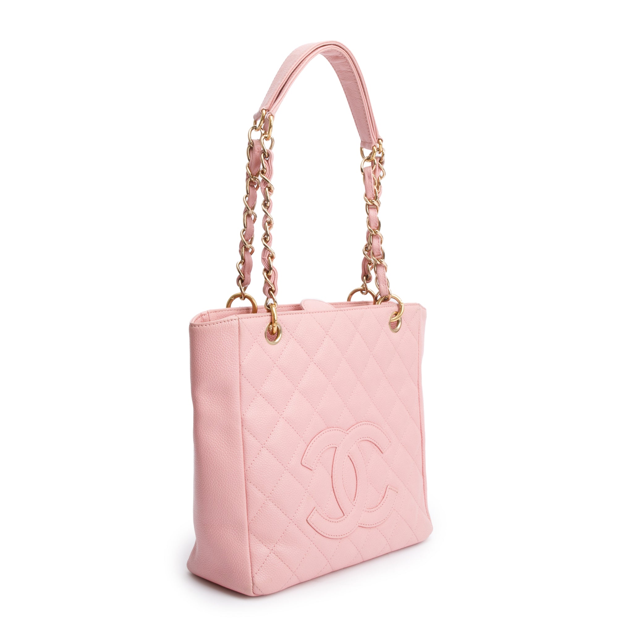Chanel Pink Caviar Leather Petite Shopping Tote