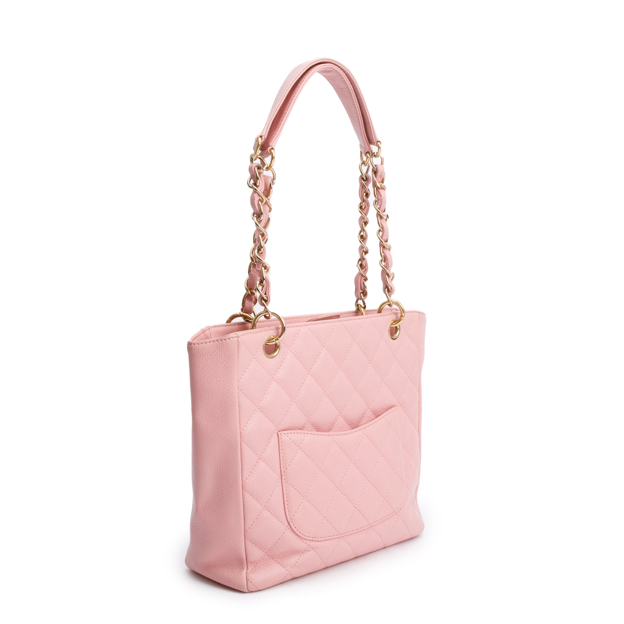 Chanel Pink Caviar Leather Petite Shopping Tote