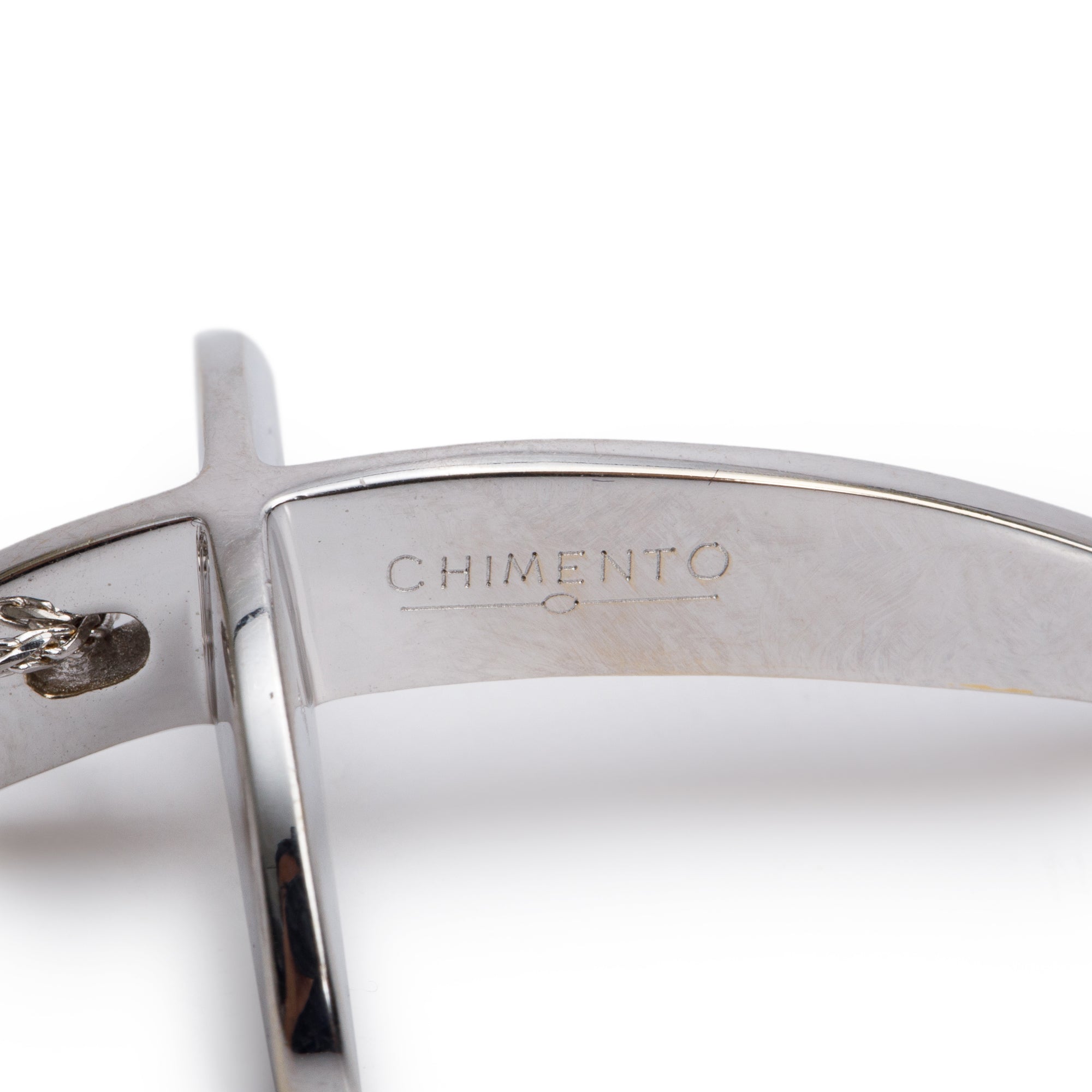 Chimento 18k White Gold Yellow Sapphire & Diamond Cross Pendant Necklace