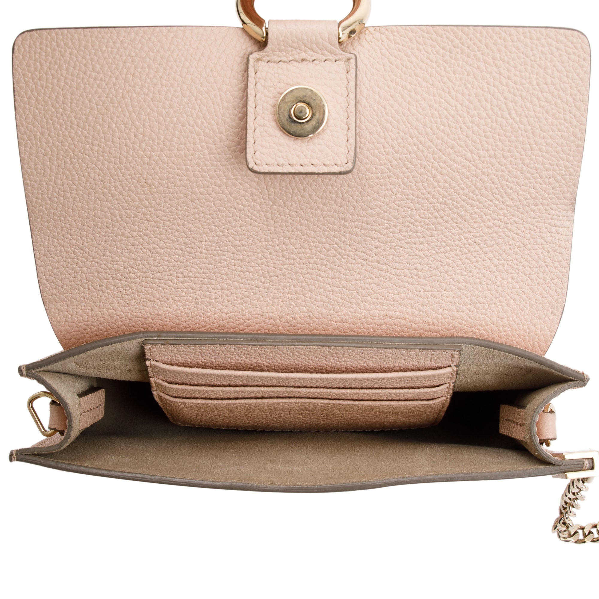 Chloe Beige Calfskin Leather Mini Faye Crossbody Bag w/ Authnticity Card